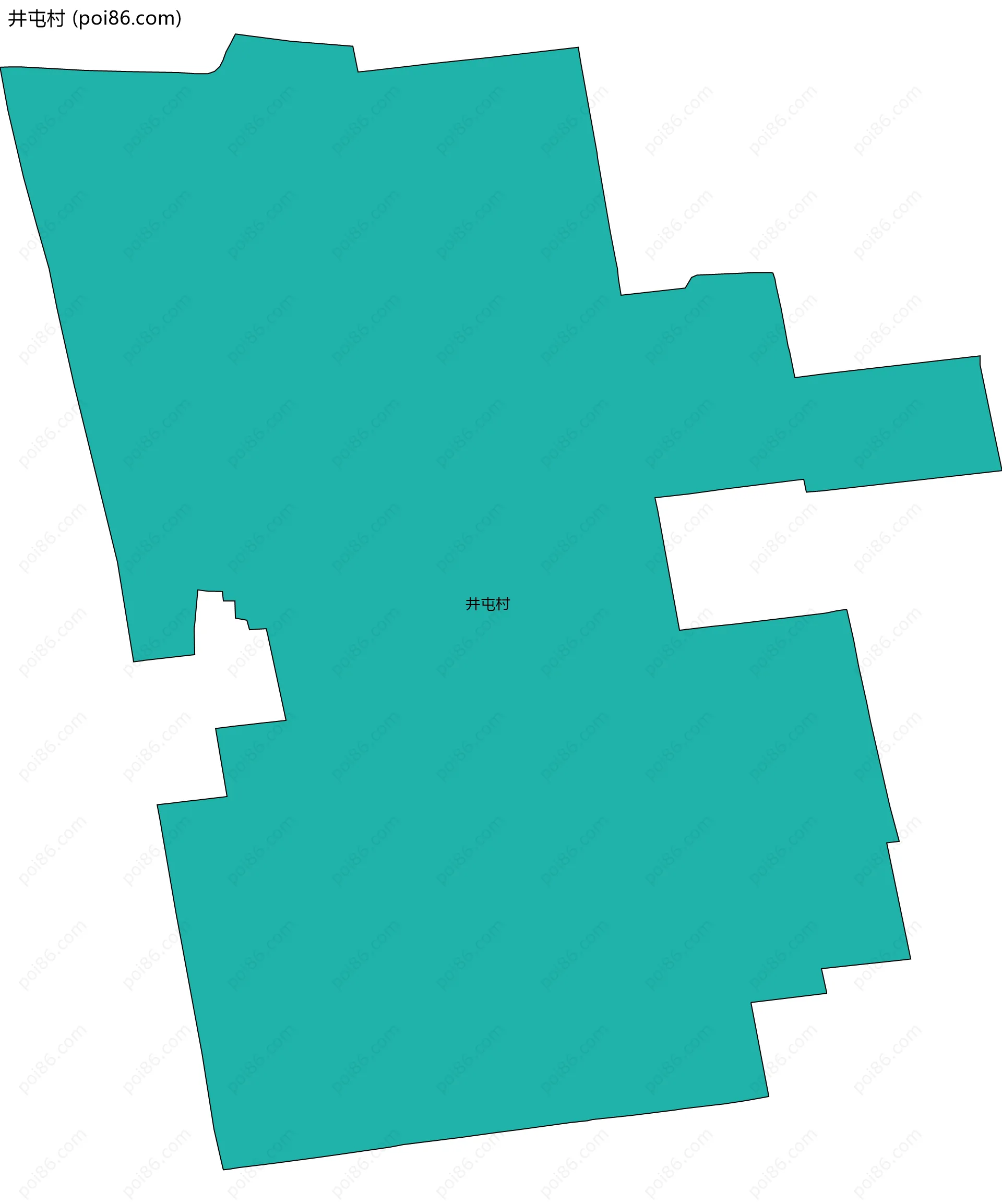 井屯村边界地图