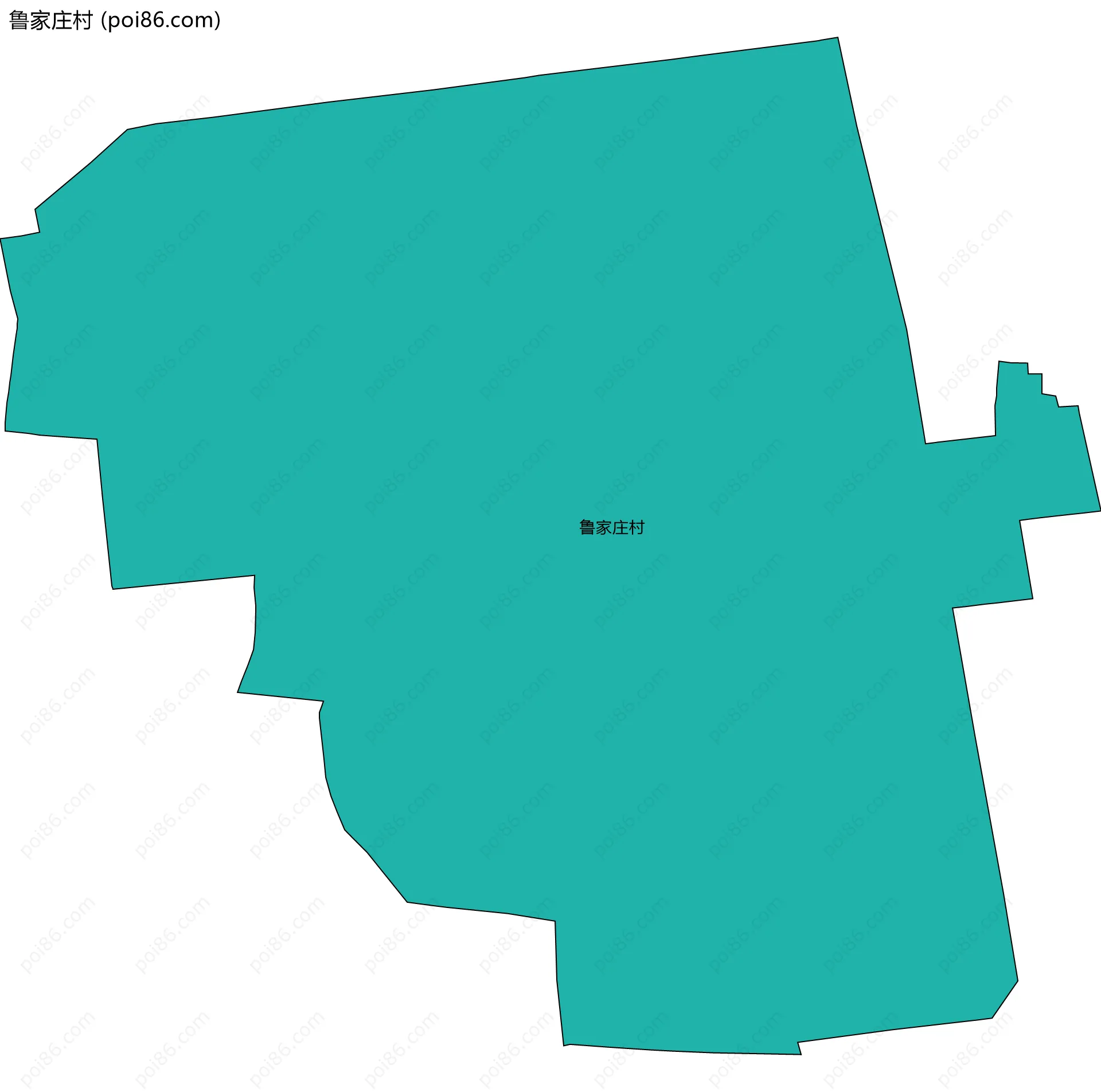 鲁家庄村边界地图