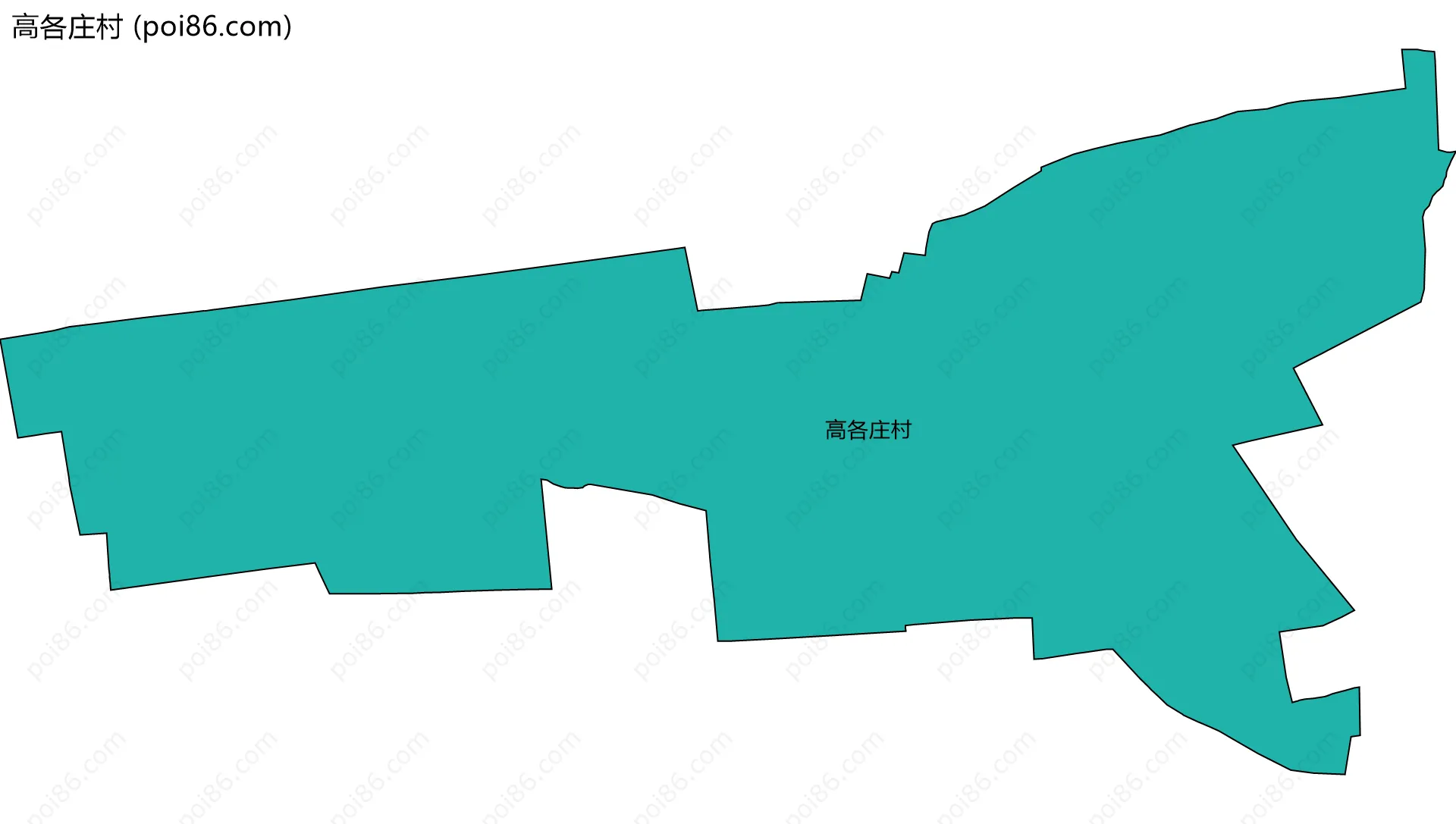 高各庄村边界地图