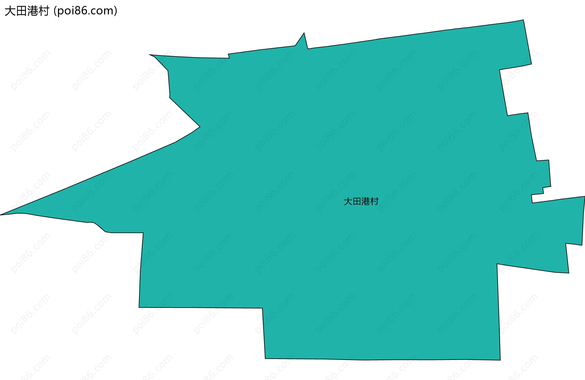 大田港村边界地图