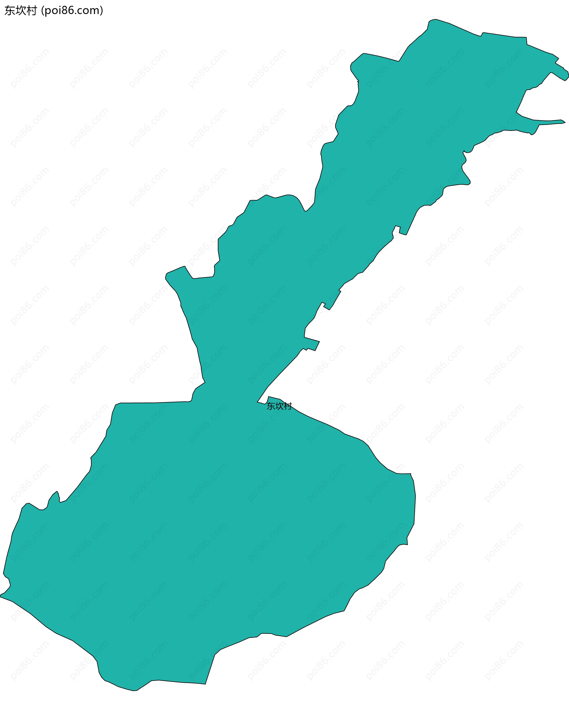 东坎村边界地图