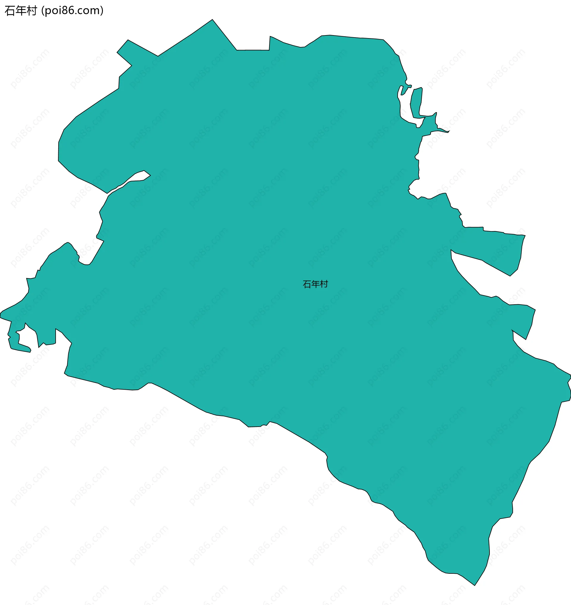 石年村边界地图