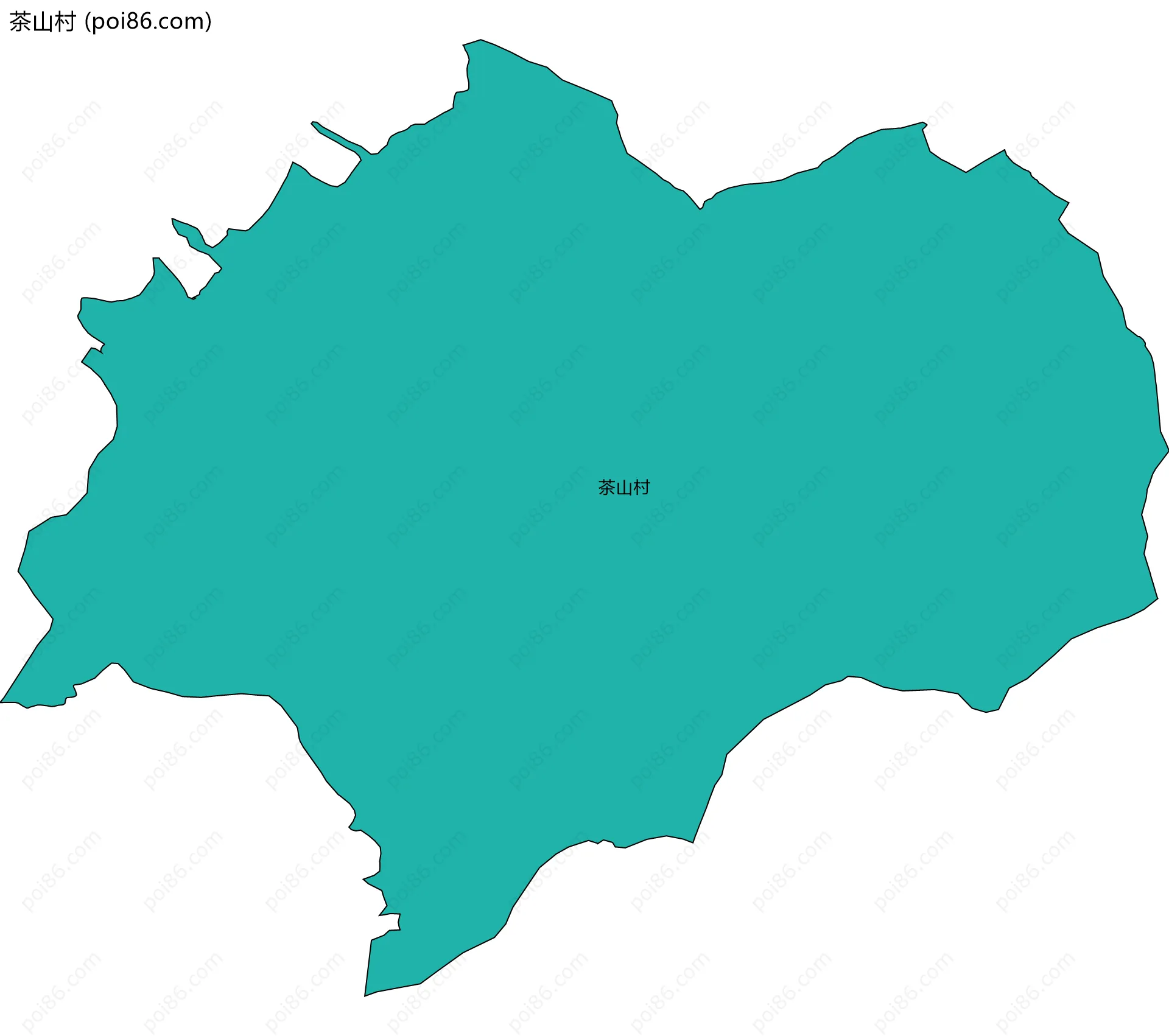 茶山村边界地图