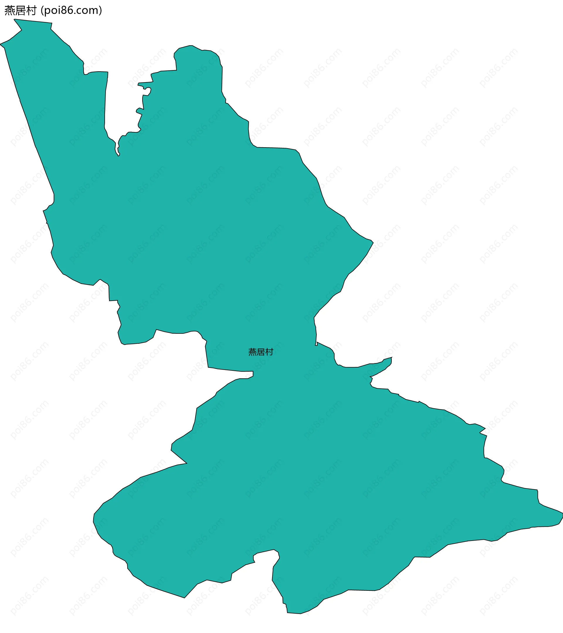 燕居村边界地图