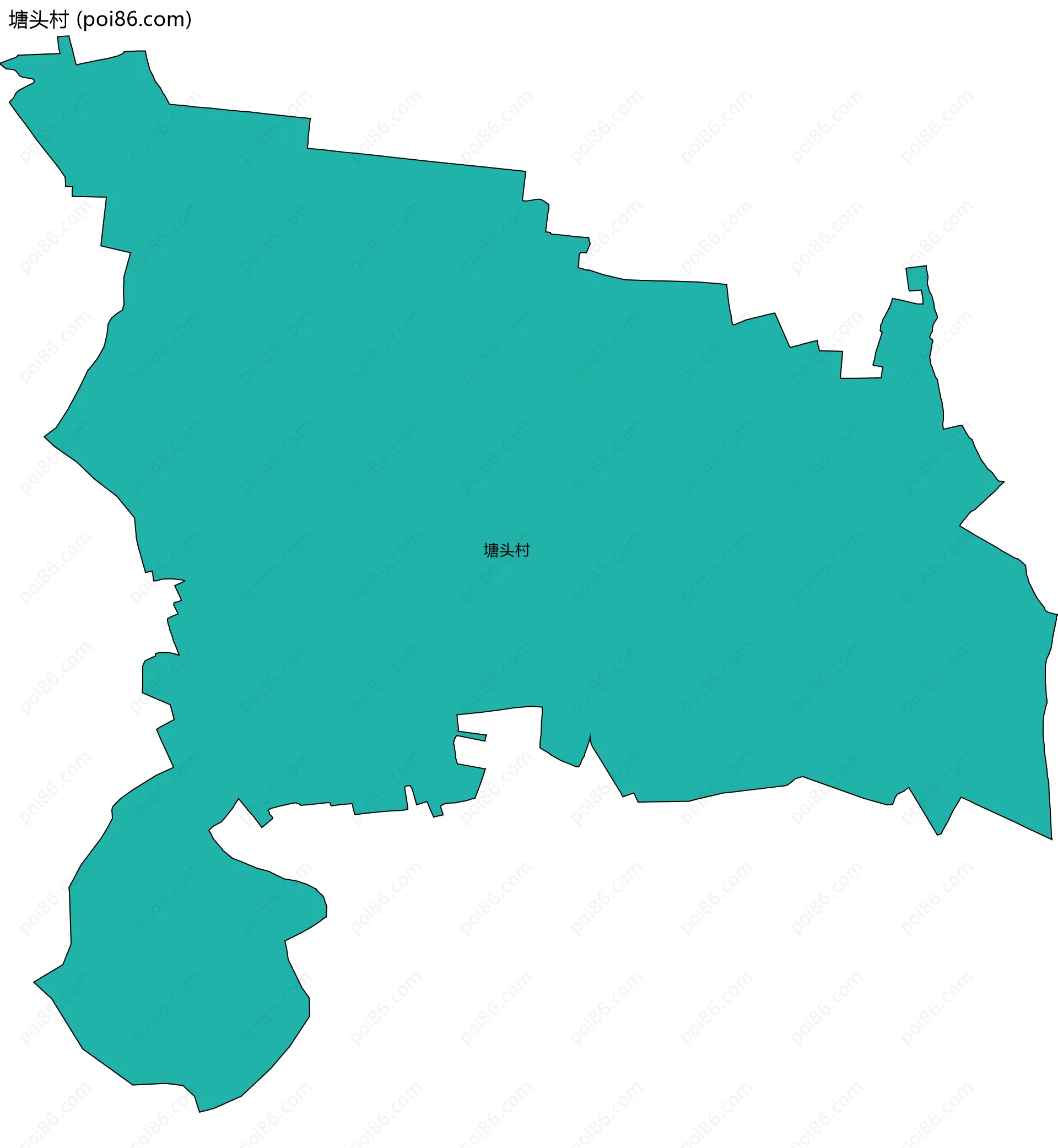 塘头村边界地图