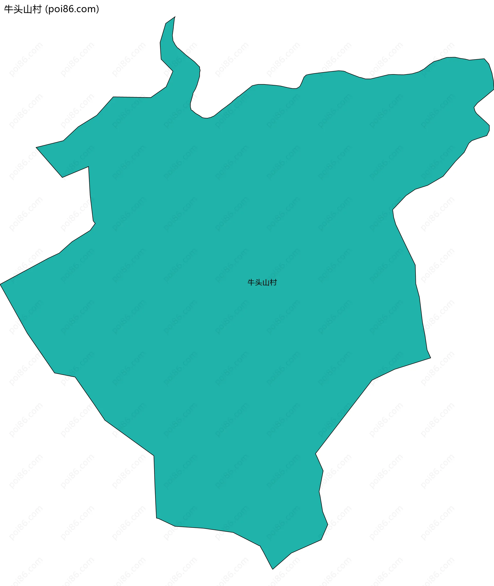 牛头山村边界地图
