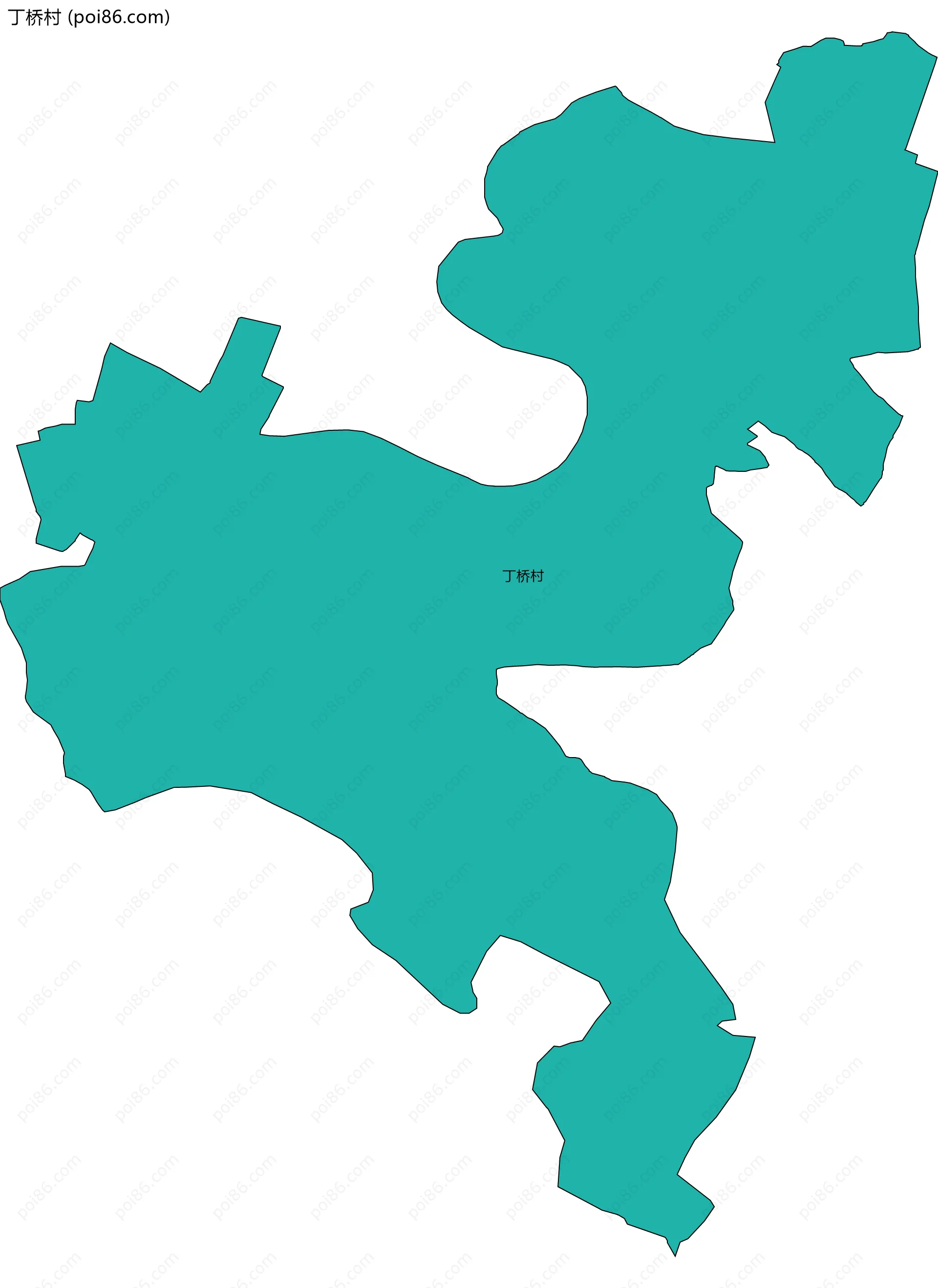 丁桥村边界地图