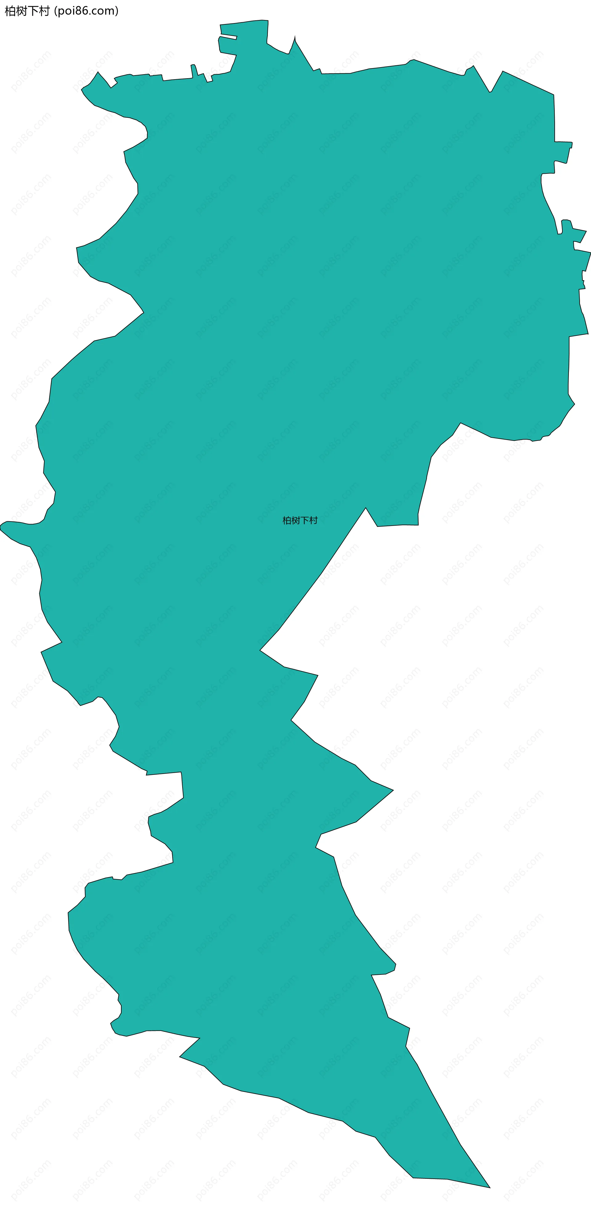 柏树下村边界地图