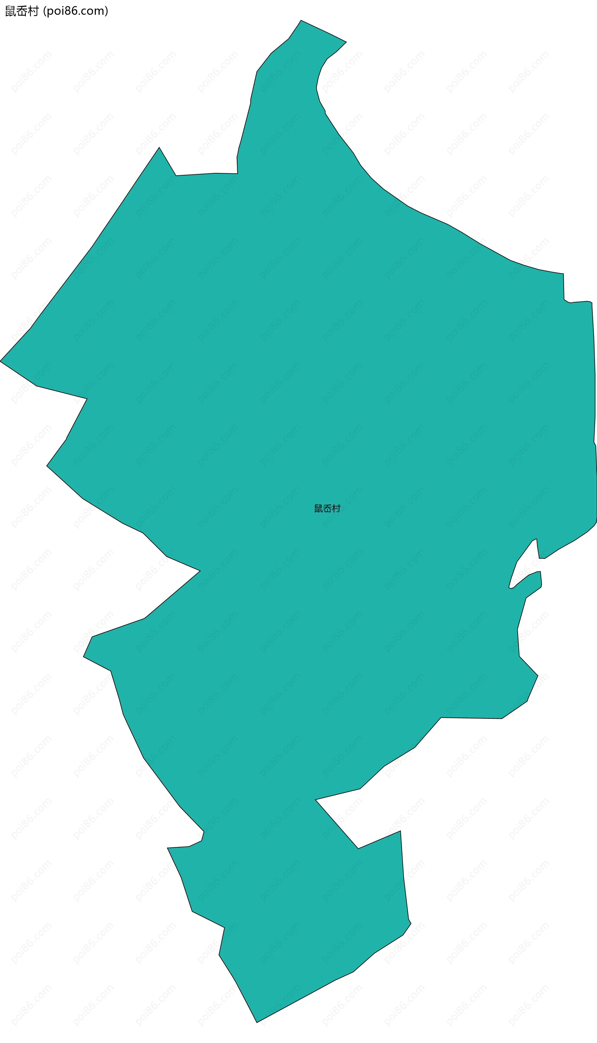 鼠岙村边界地图