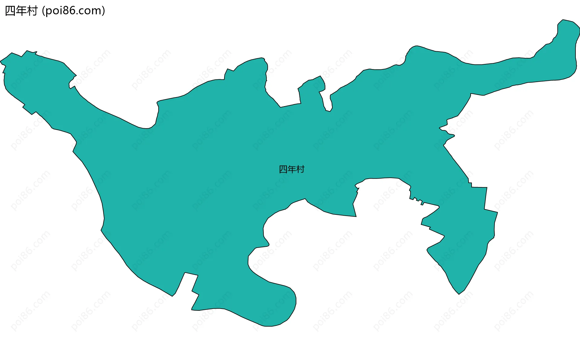 四年村边界地图