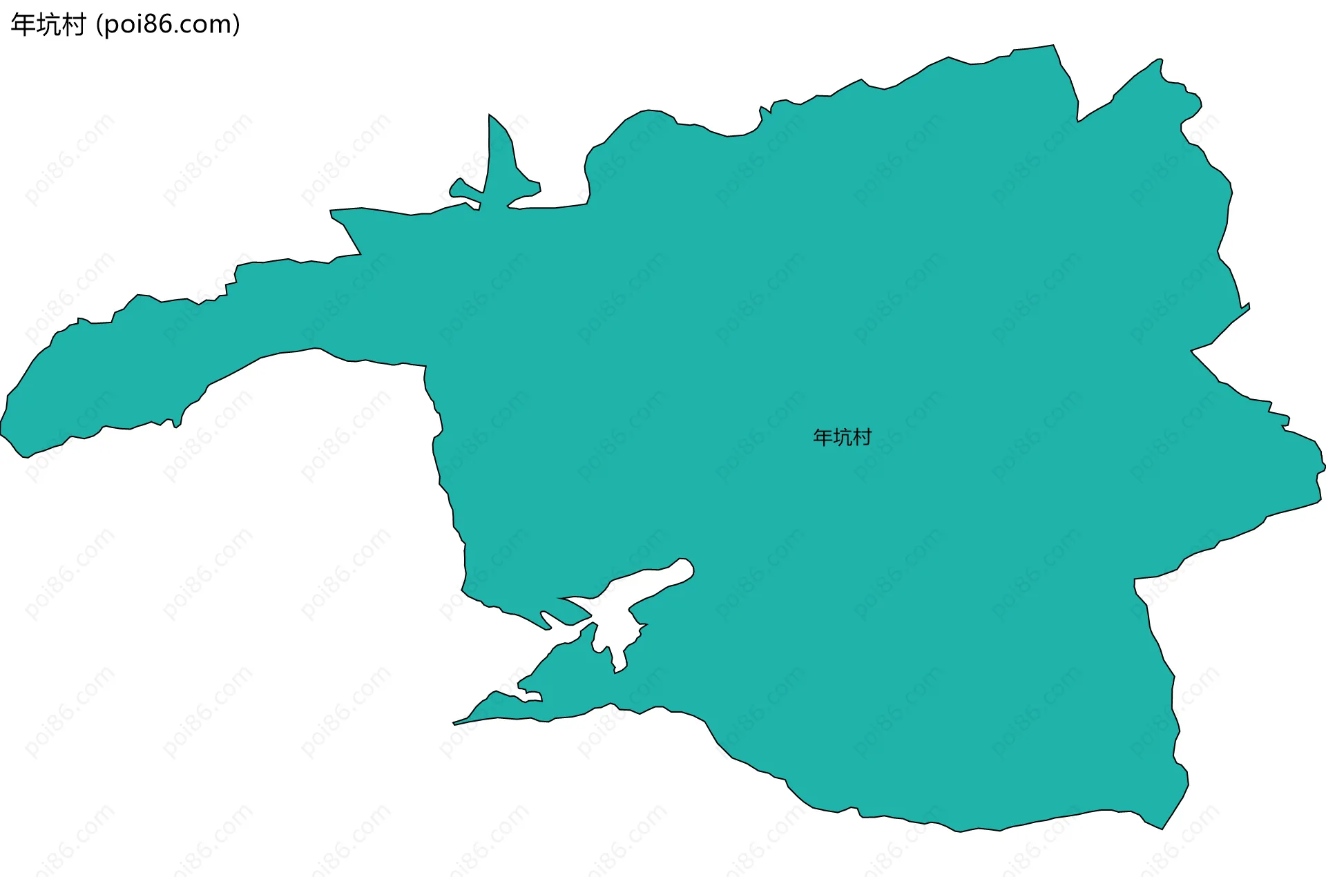 年坑村边界地图