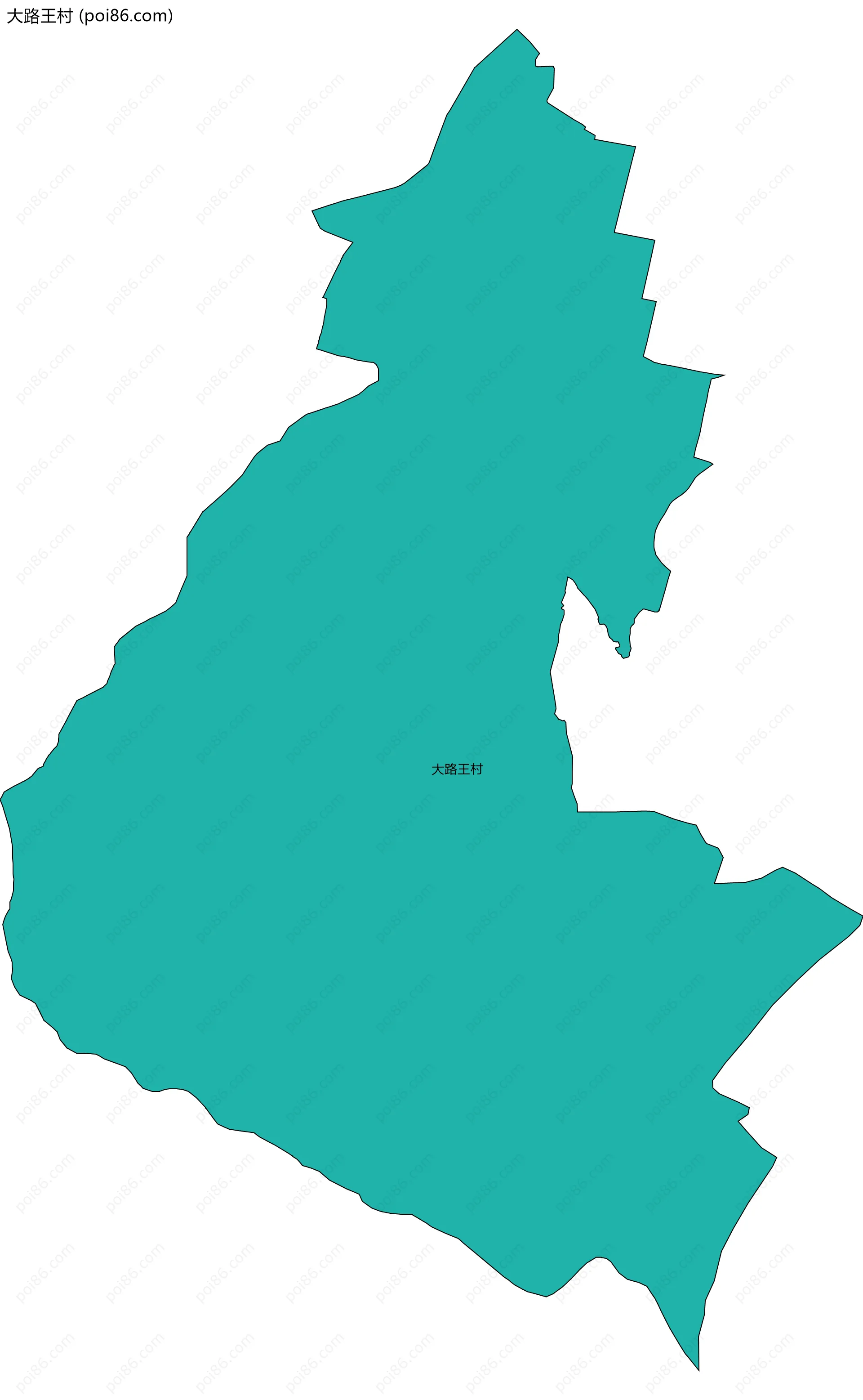 大路王村边界地图