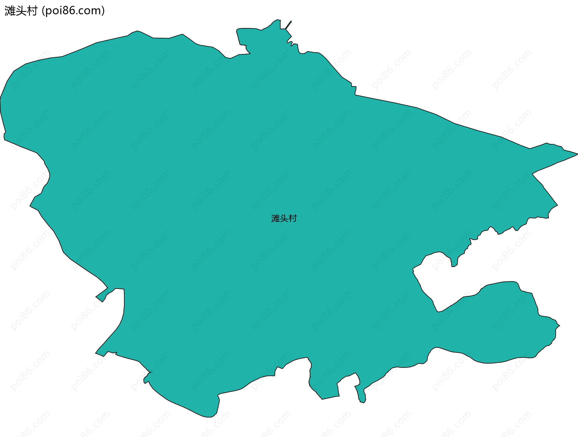滩头村边界地图