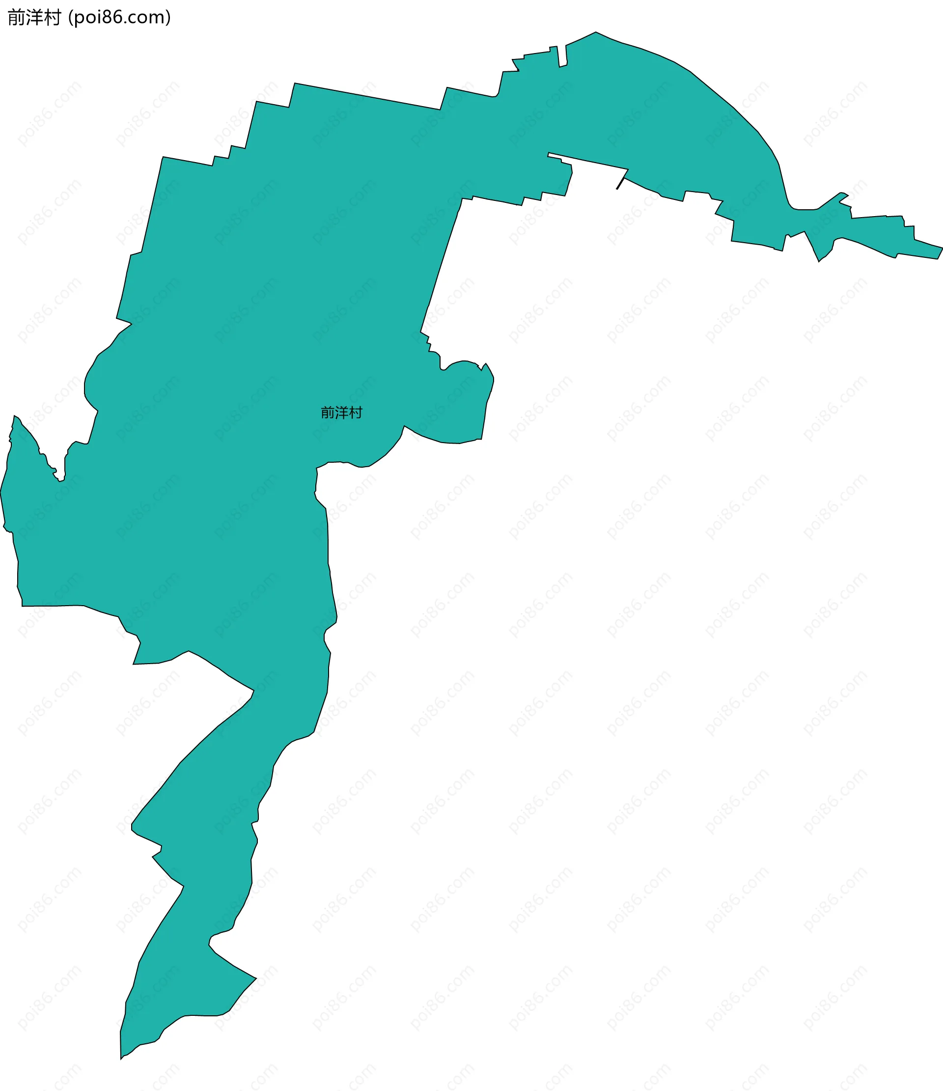 前洋村边界地图