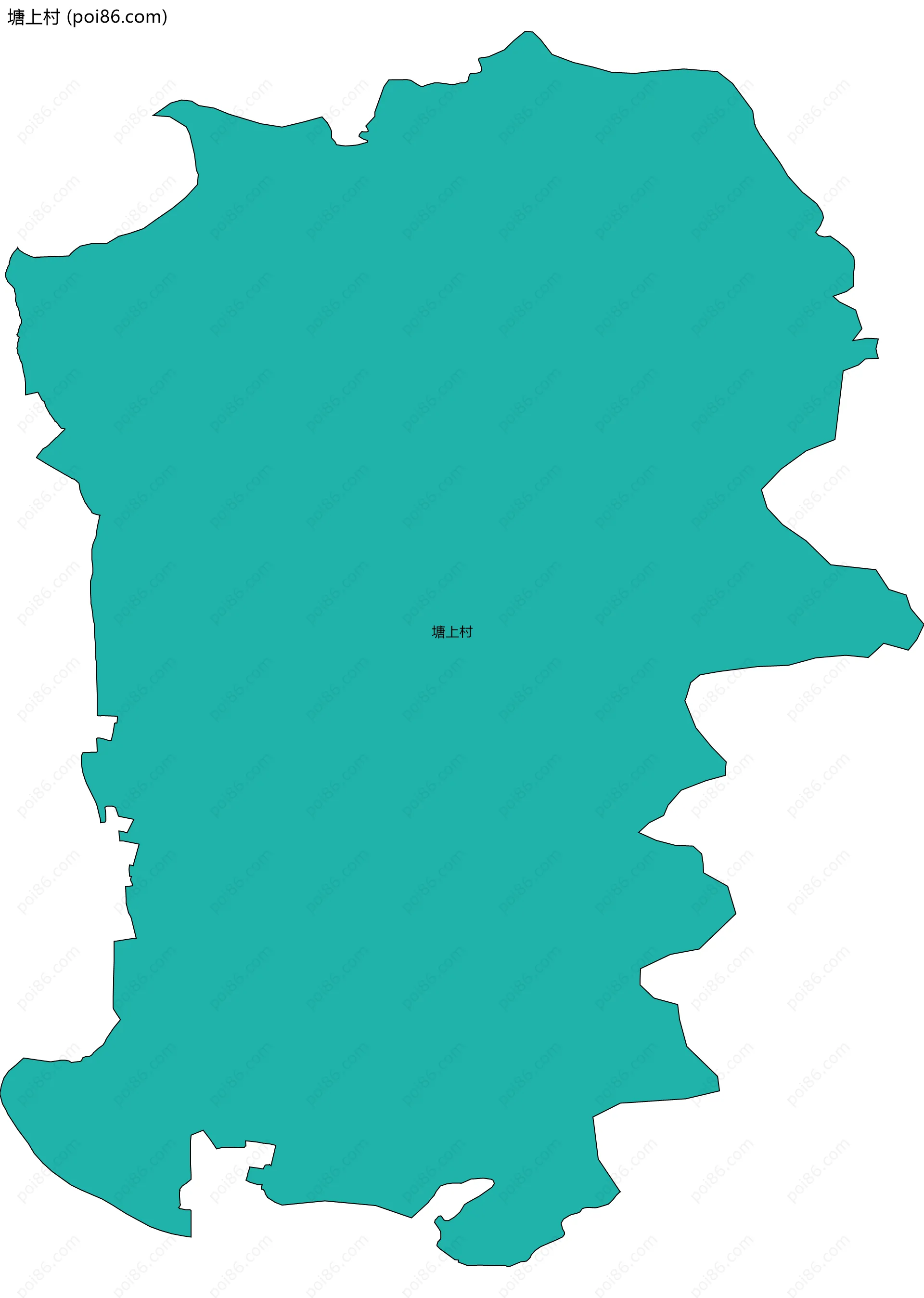 塘上村边界地图