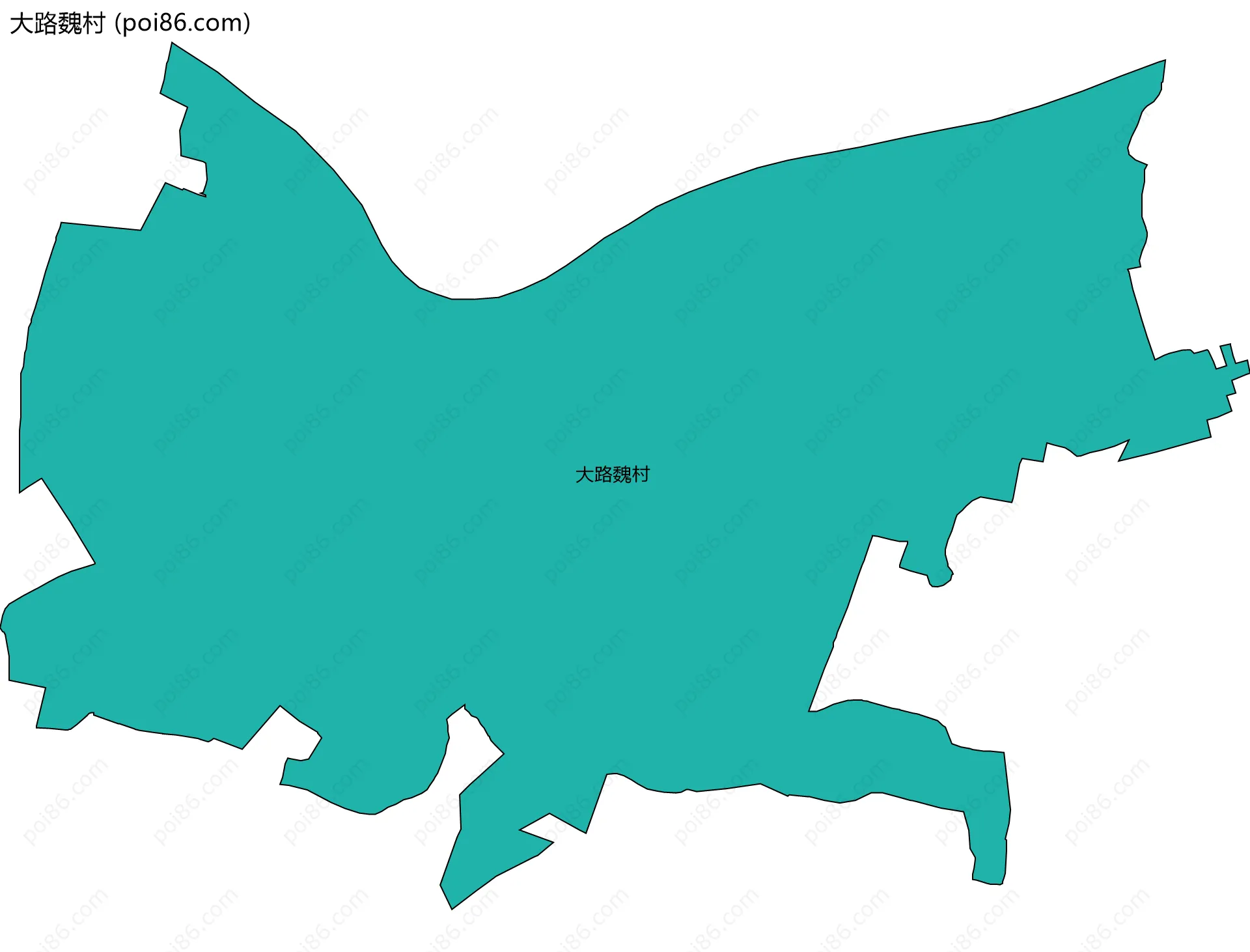 大路魏村边界地图