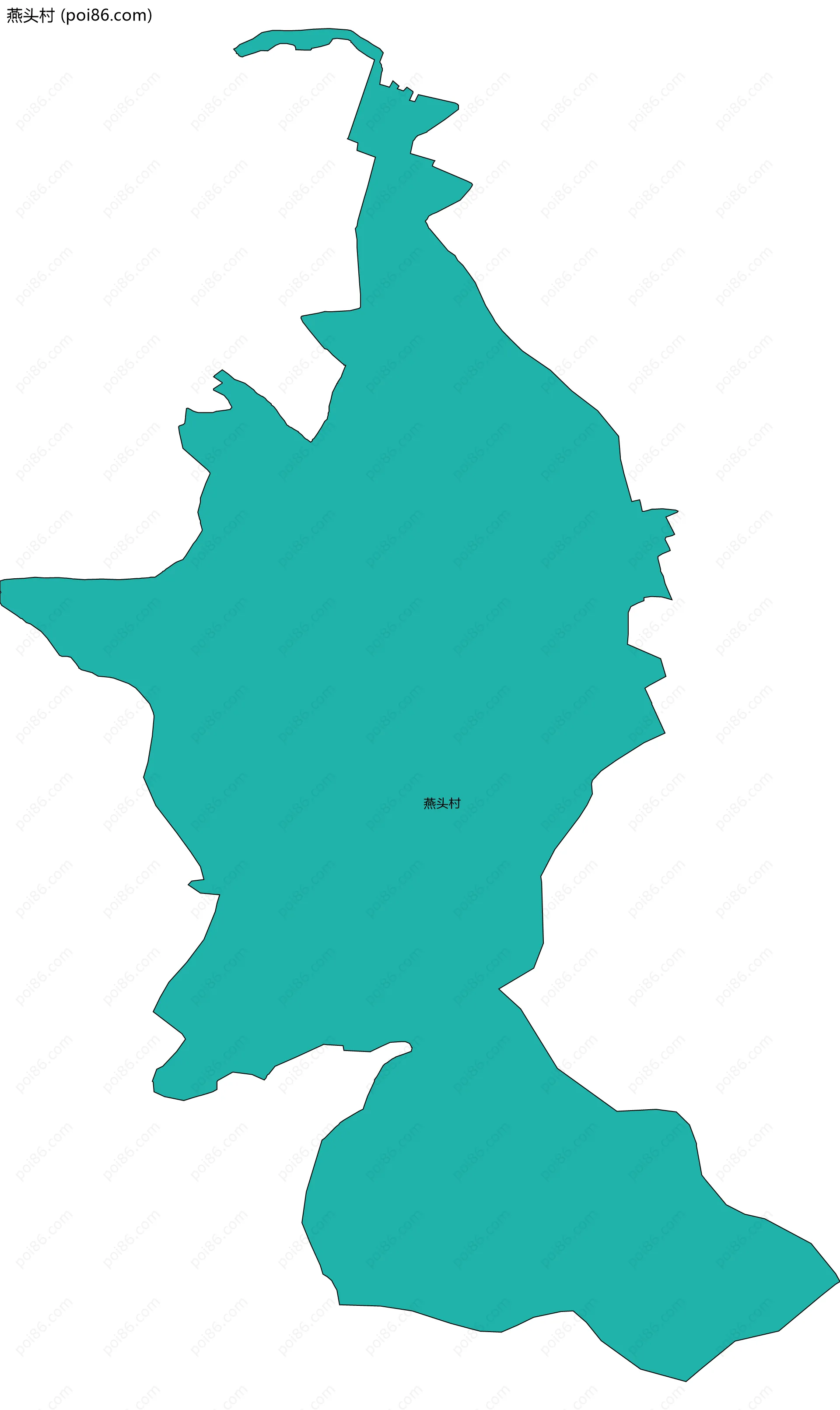 燕头村边界地图