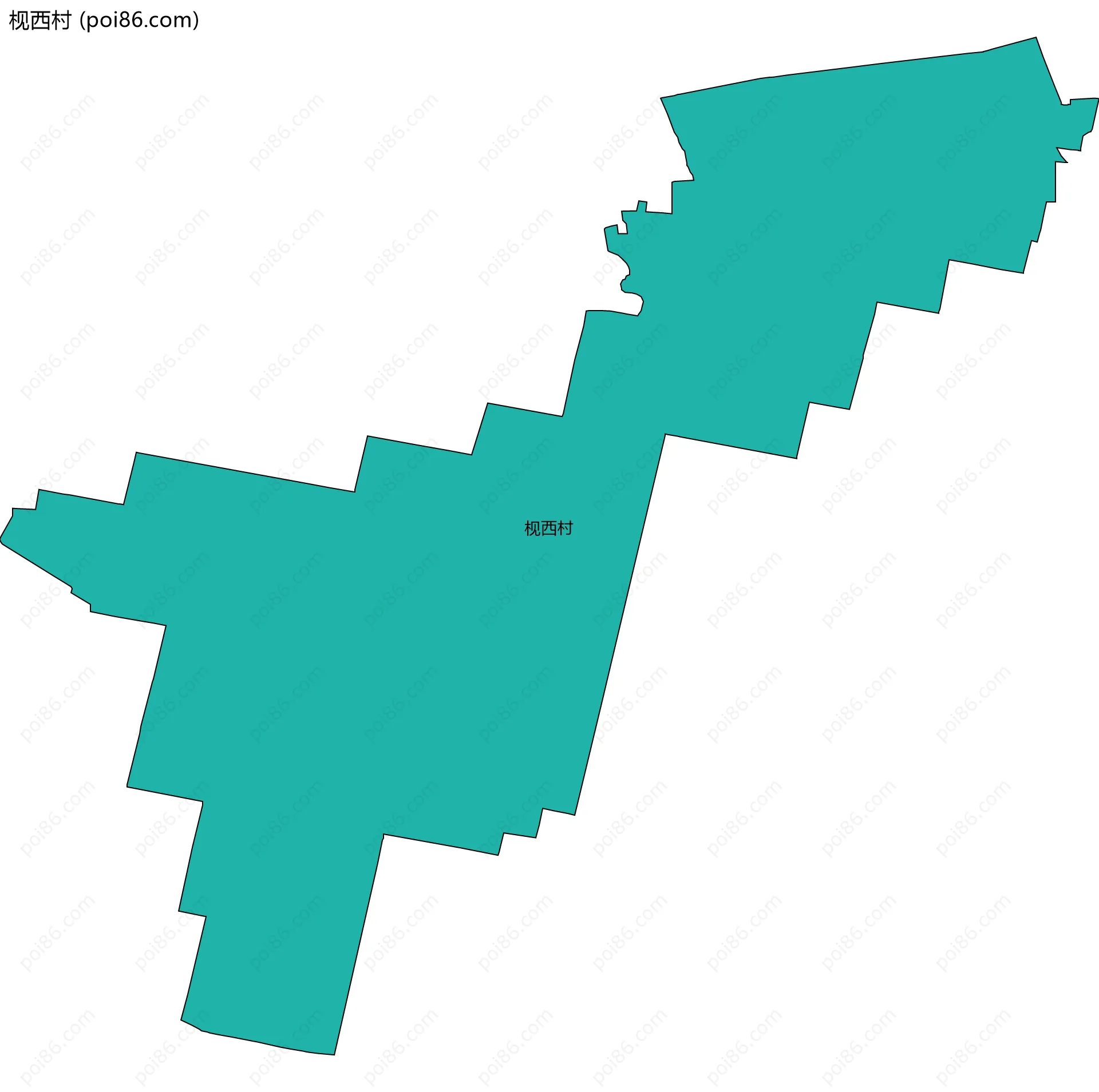 枧西村边界地图