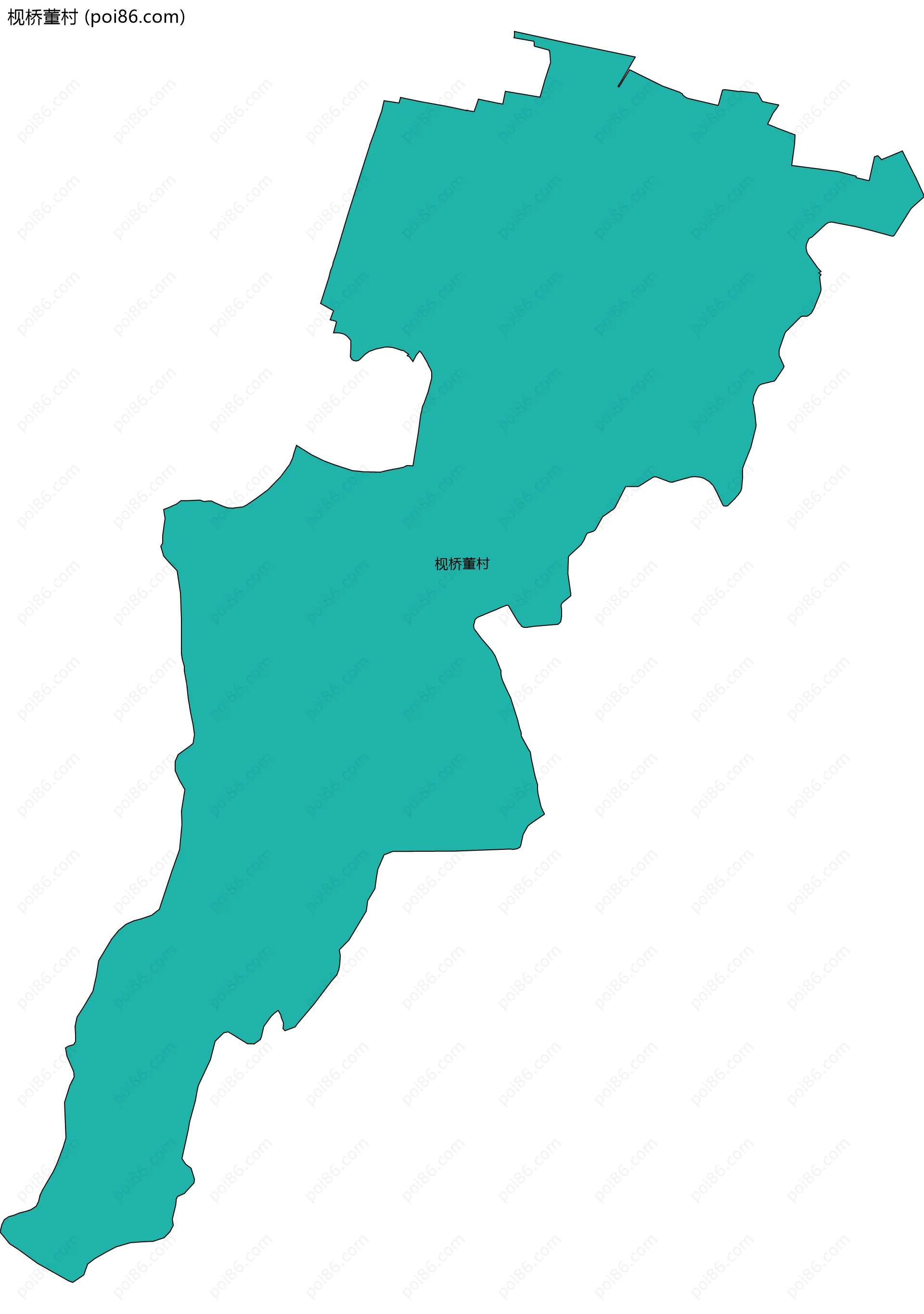 枧桥董村边界地图