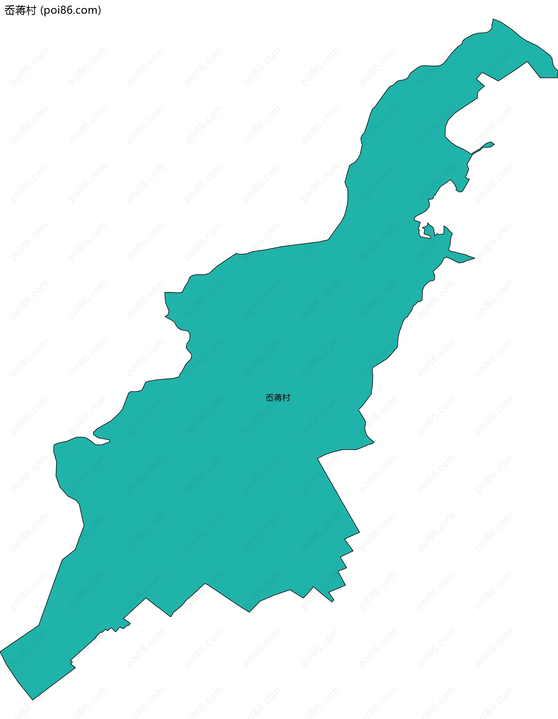 岙蒋村边界地图