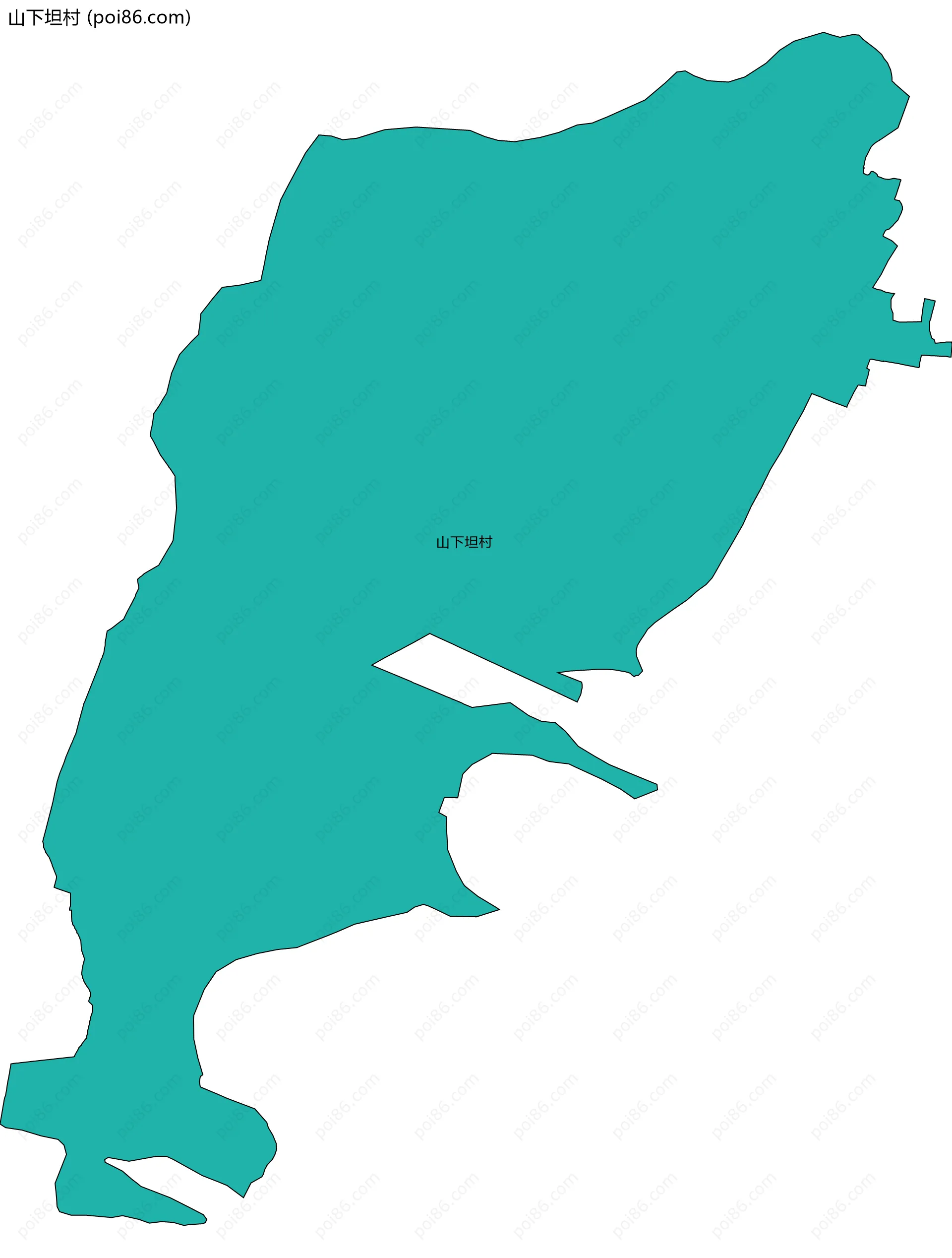 山下坦村边界地图