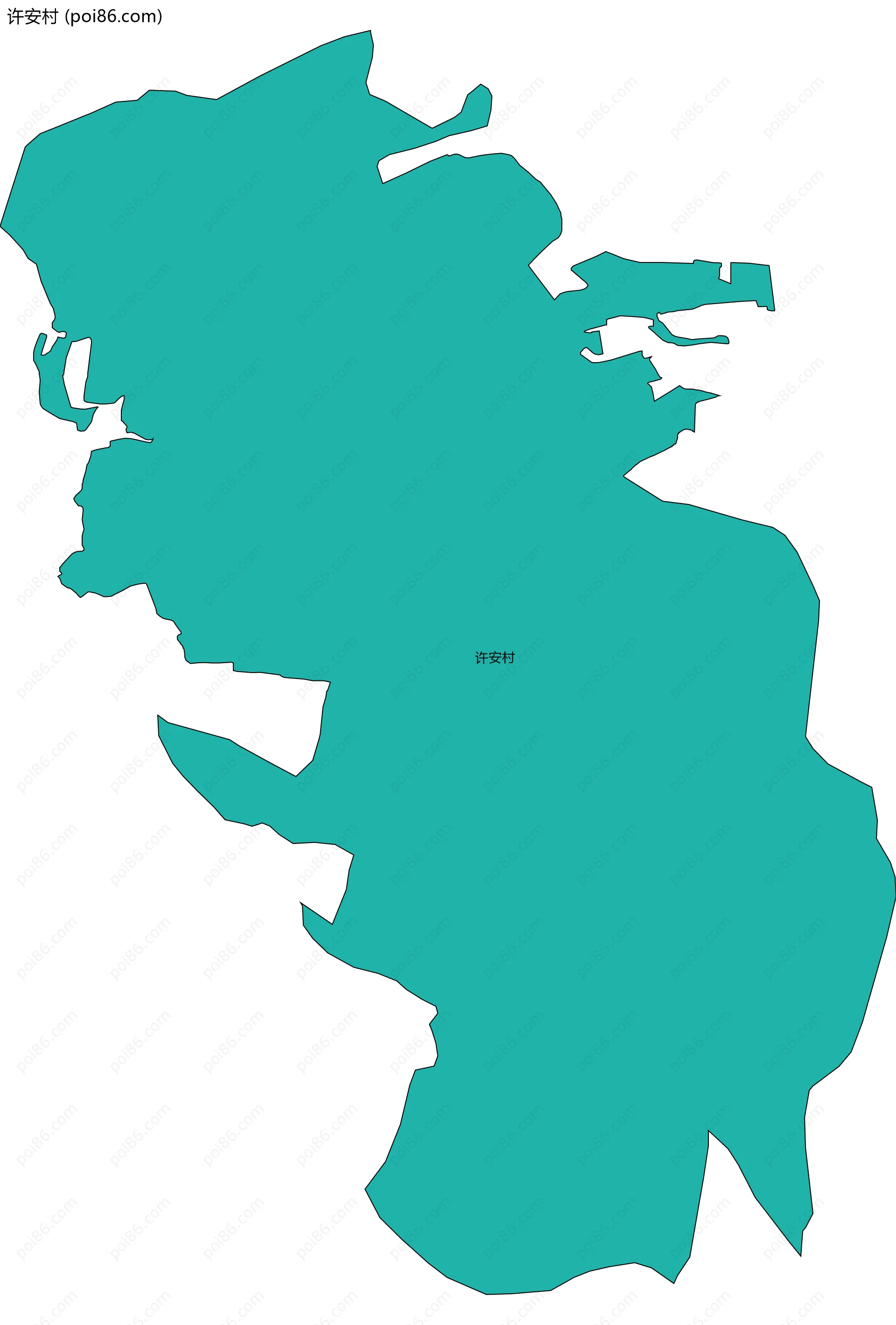 许安村边界地图