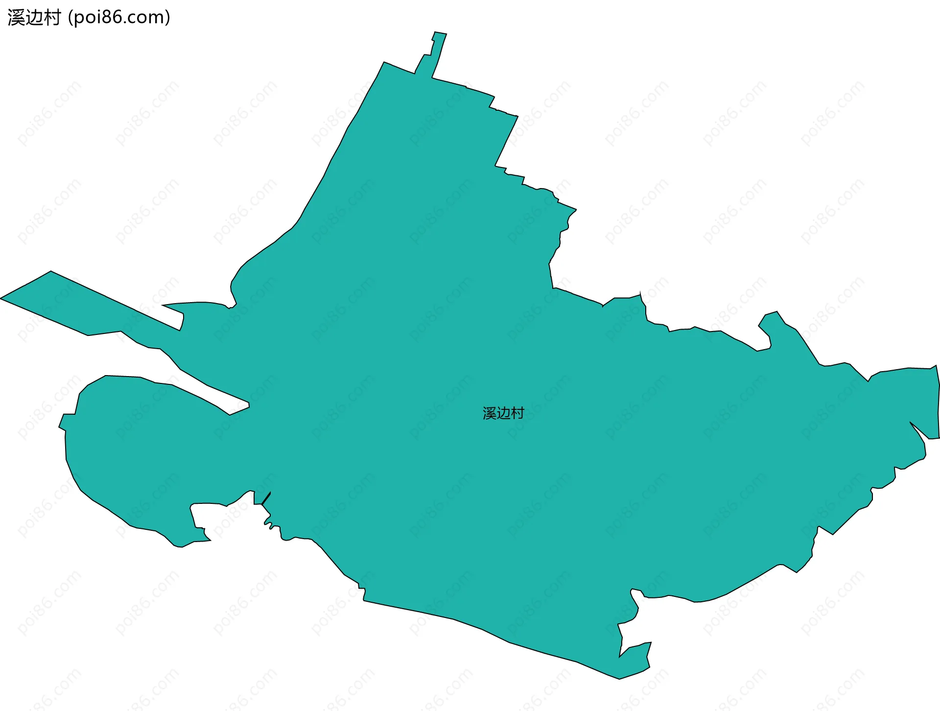 溪边村边界地图