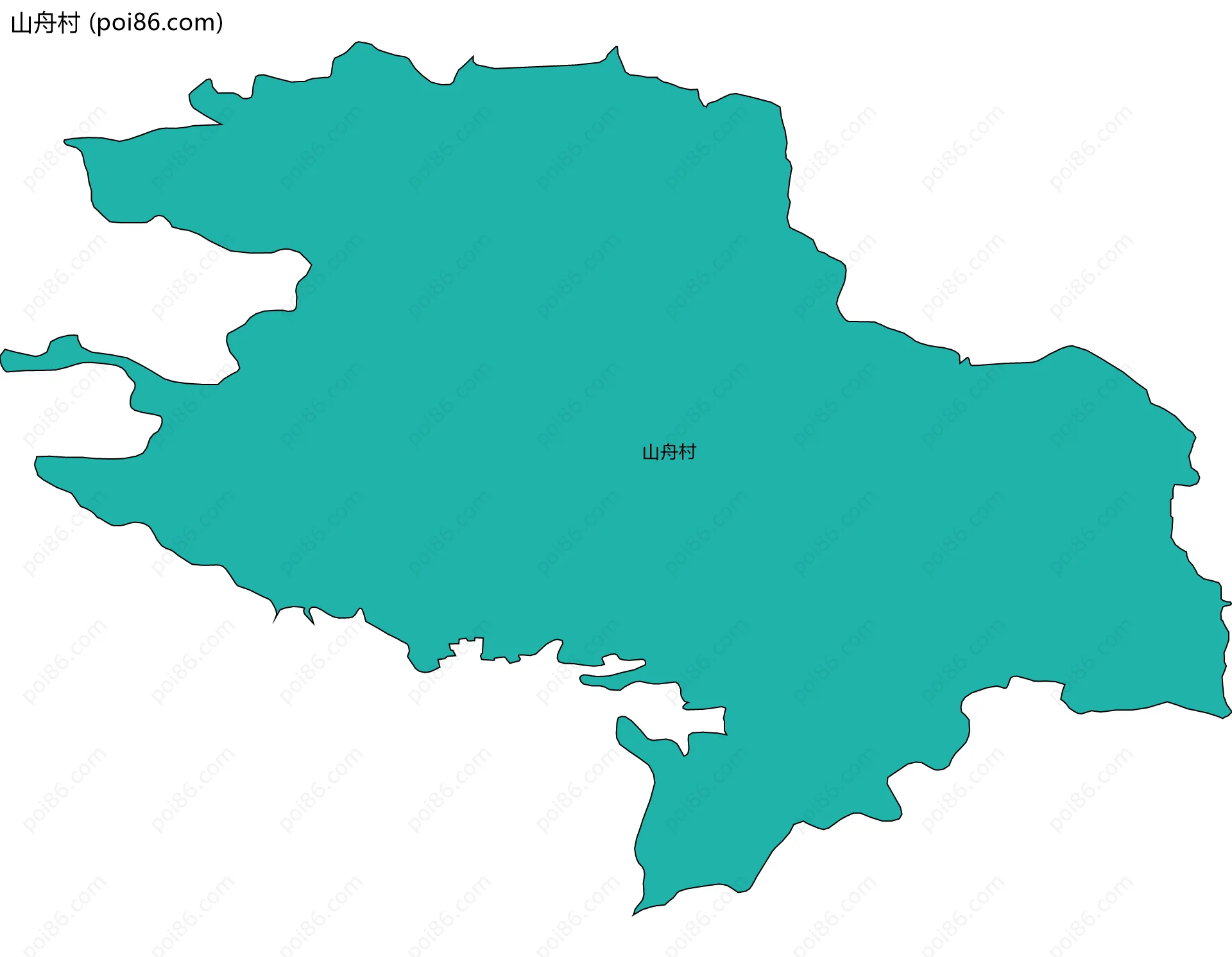 山舟村边界地图