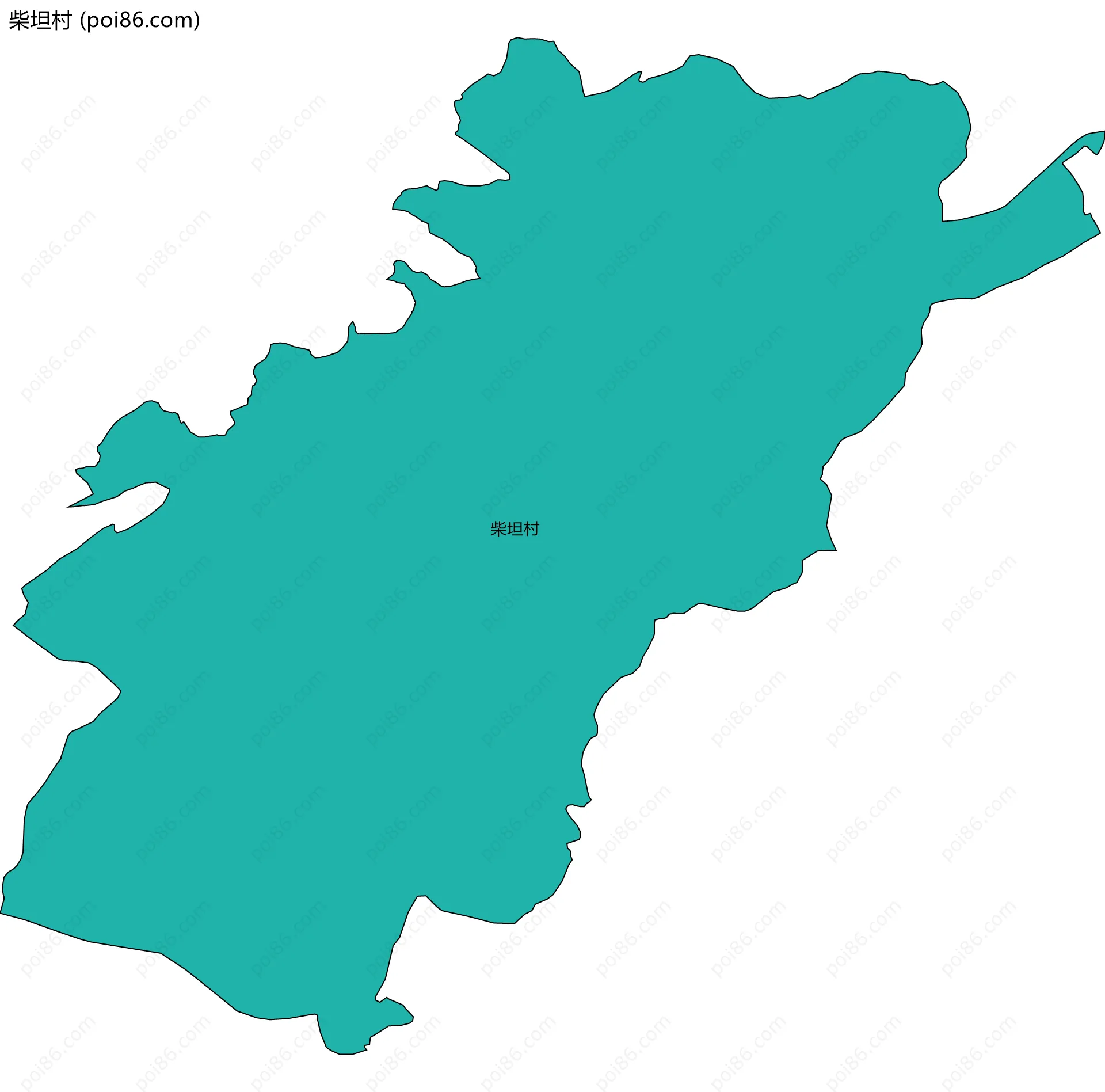 柴坦村边界地图