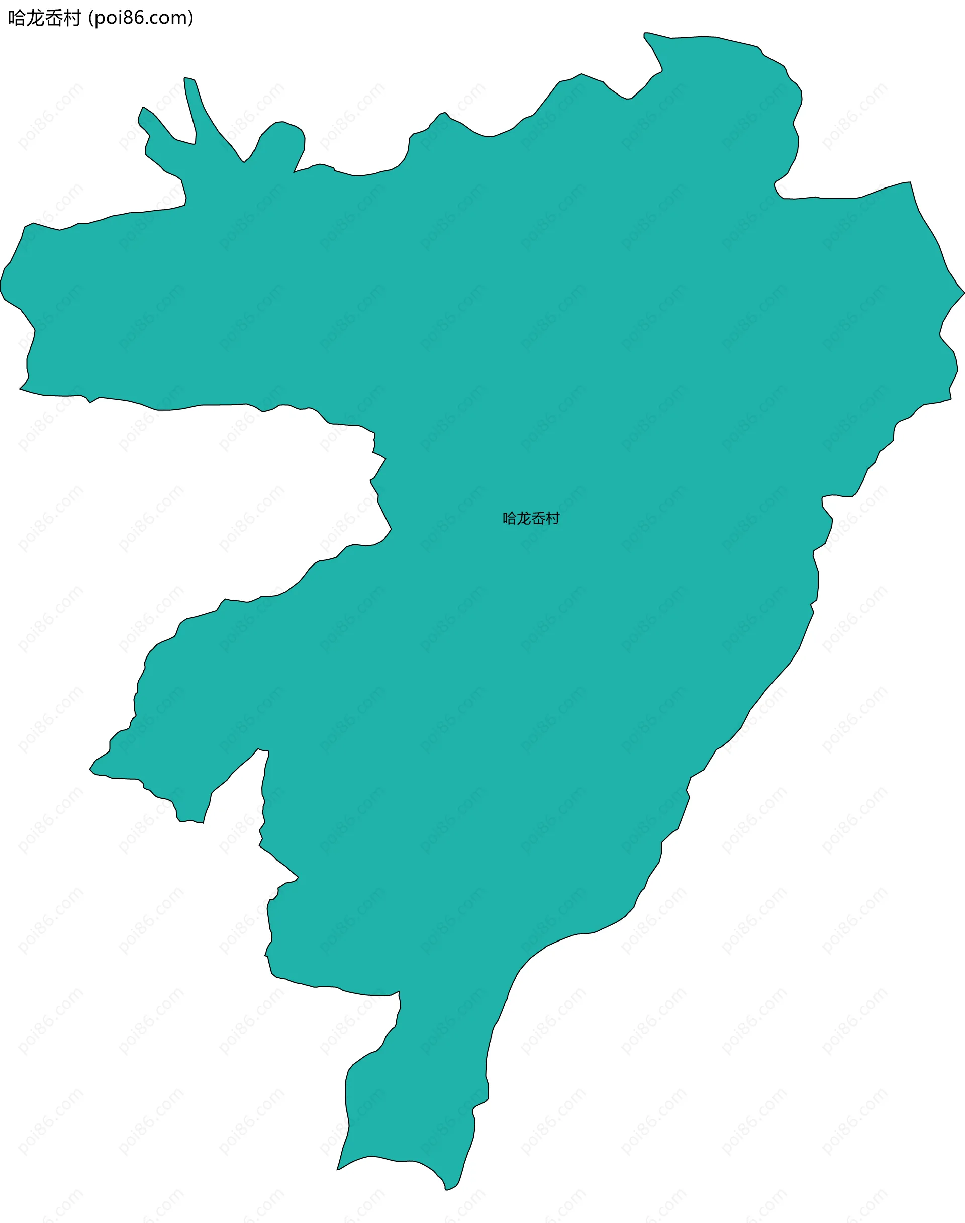 哈龙岙村边界地图