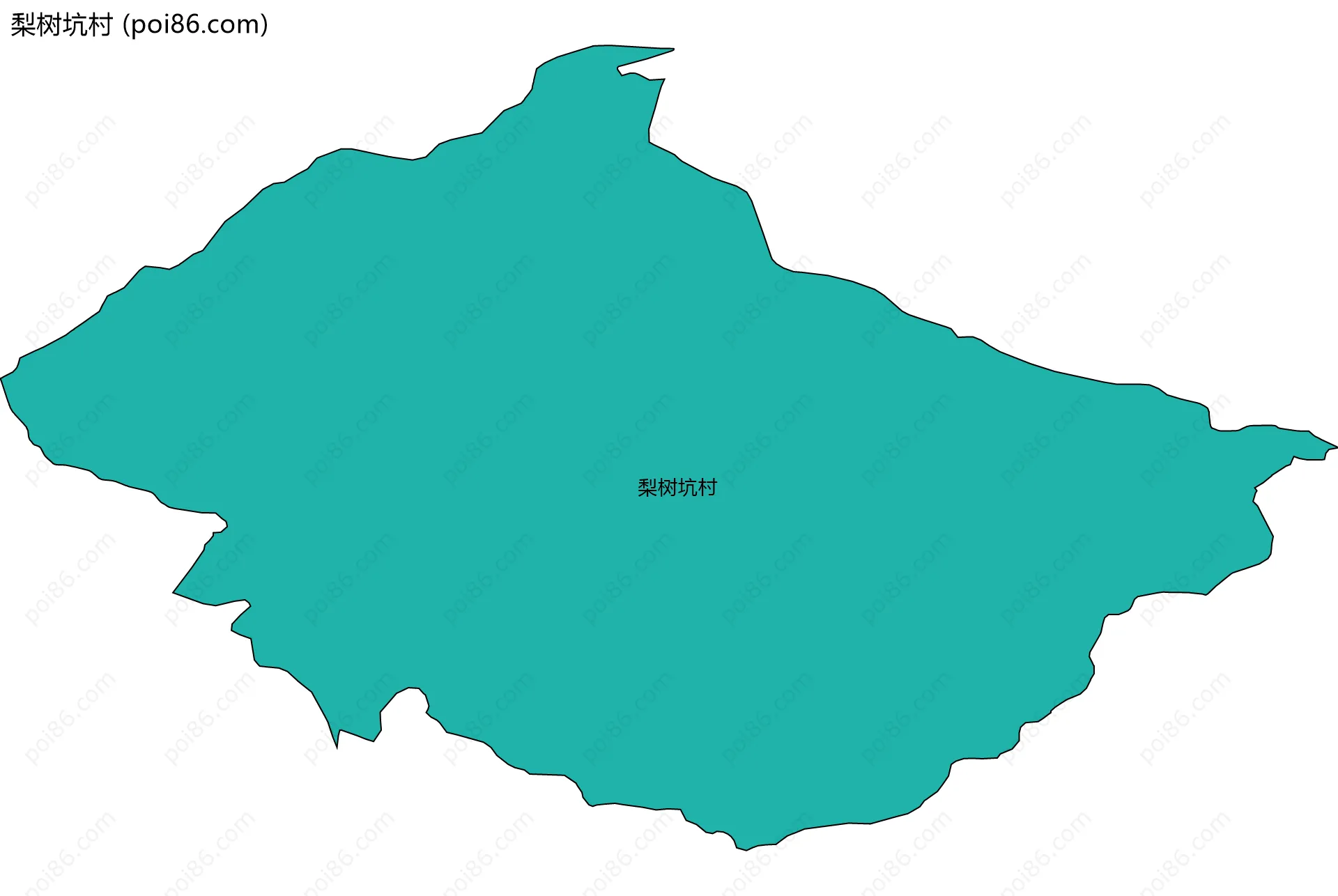 梨树坑村边界地图