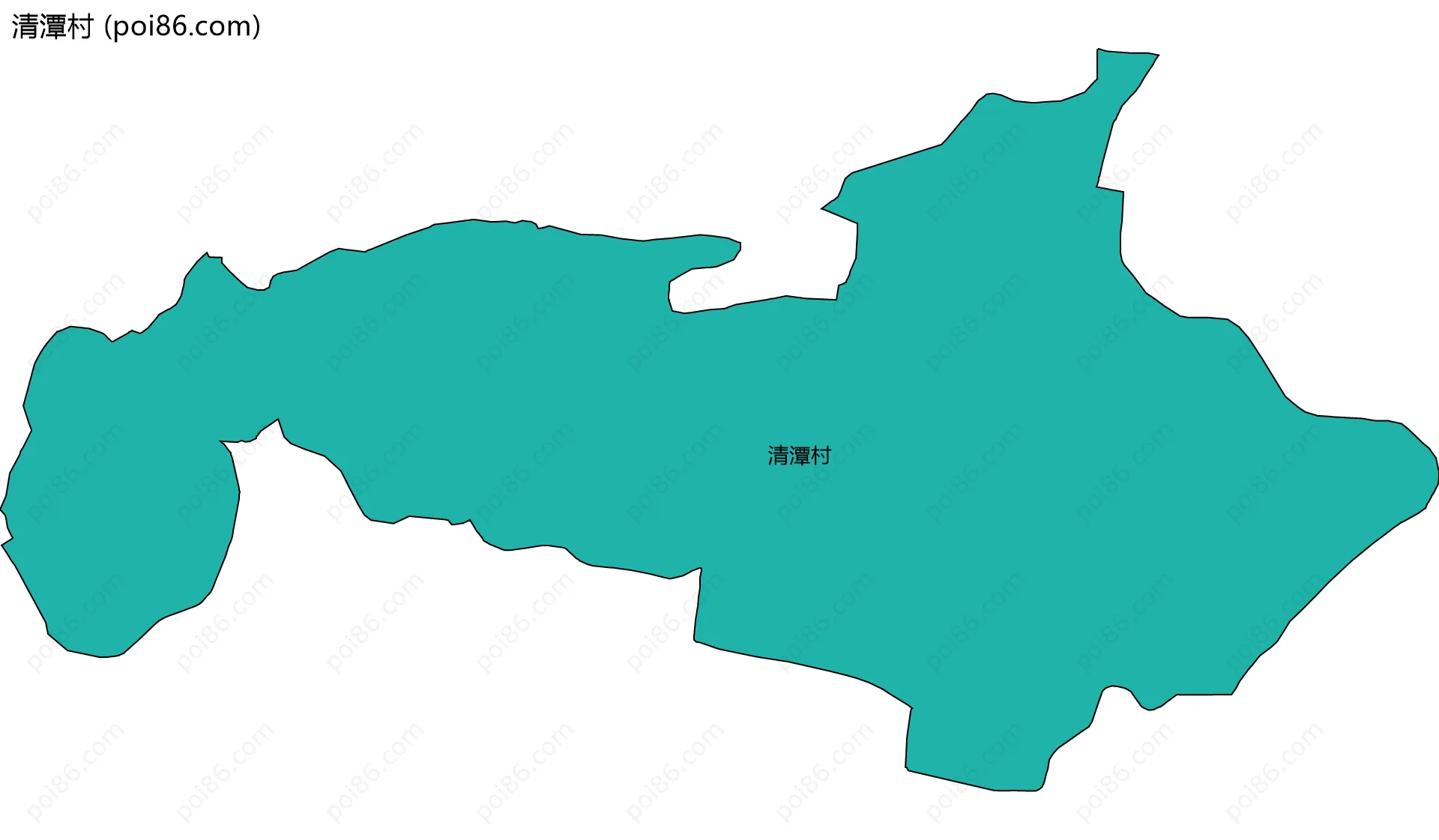 清潭村边界地图