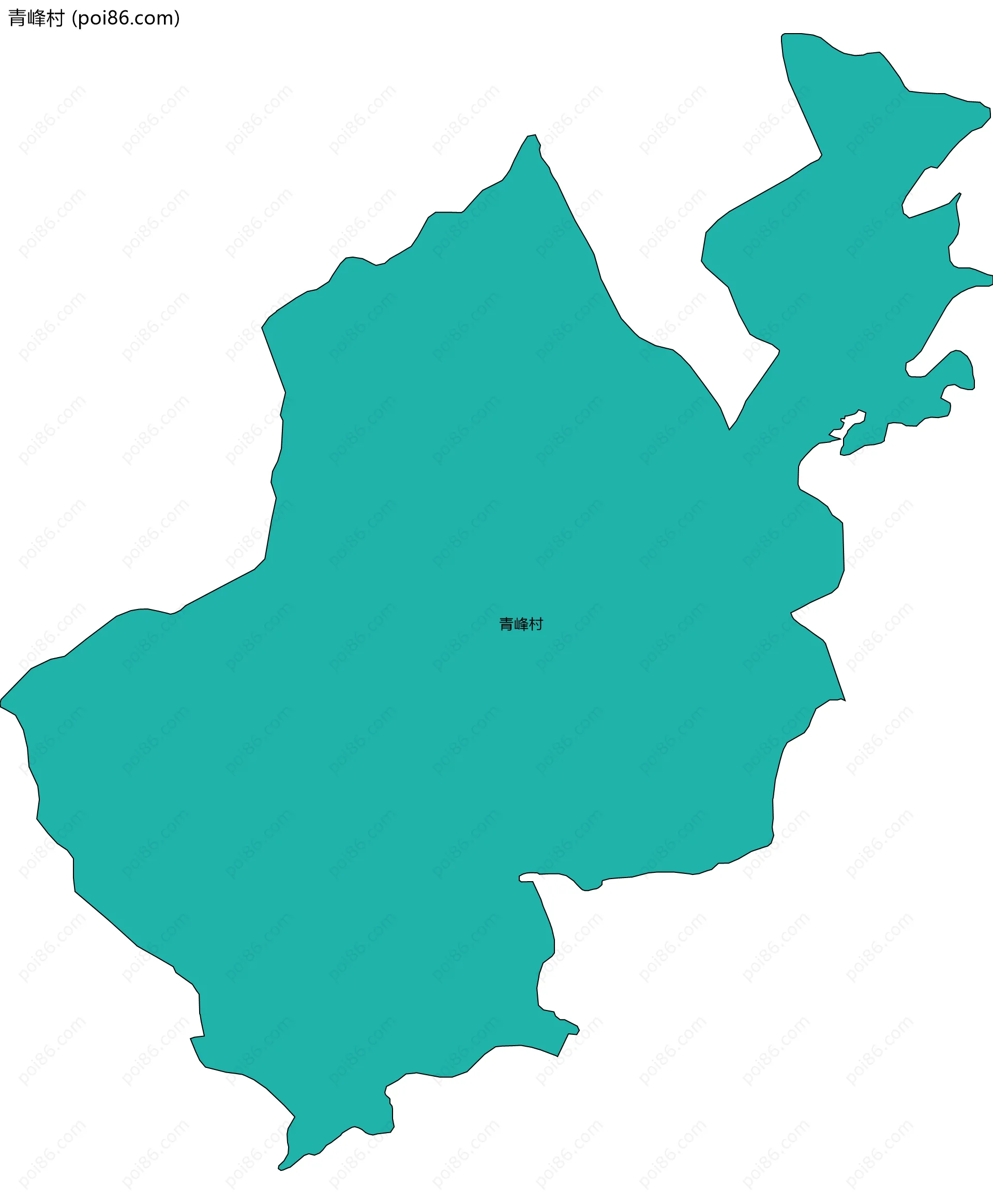 青峰村边界地图