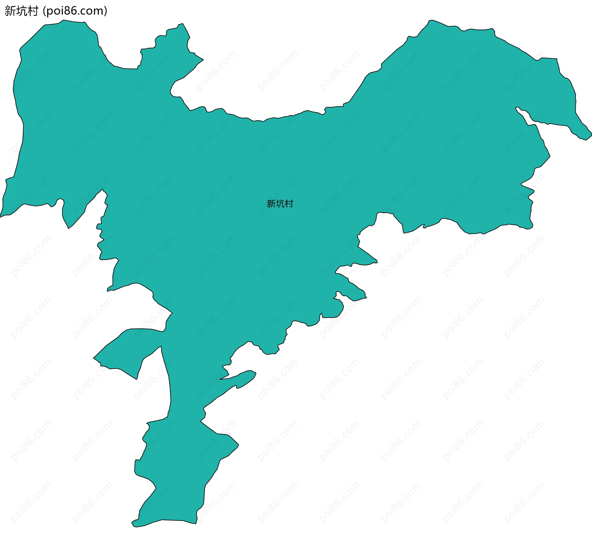 新坑村边界地图