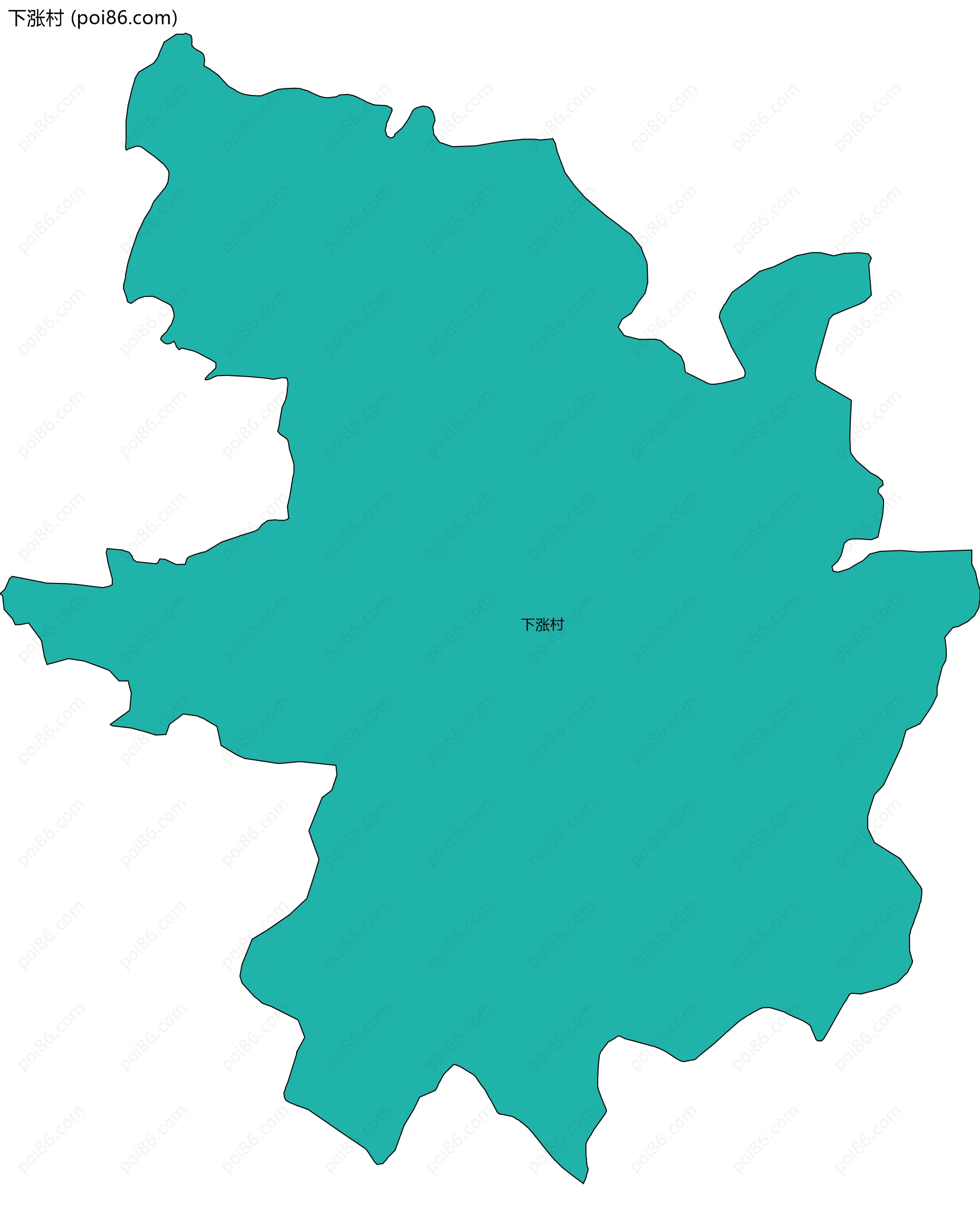 下涨村边界地图