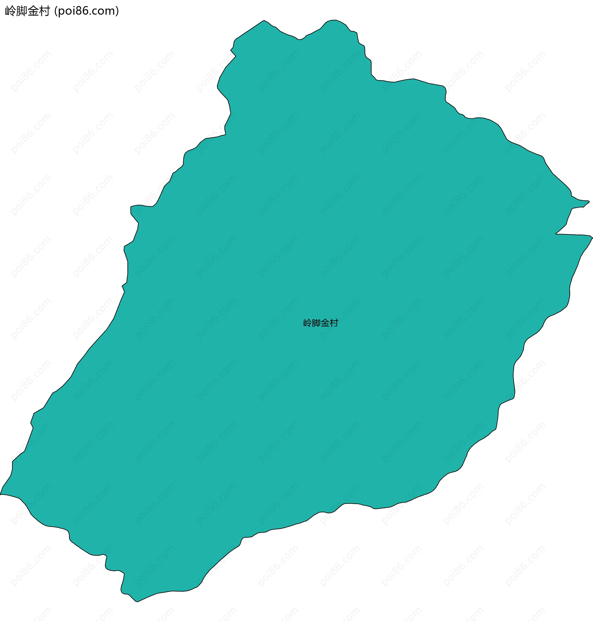 岭脚金村边界地图
