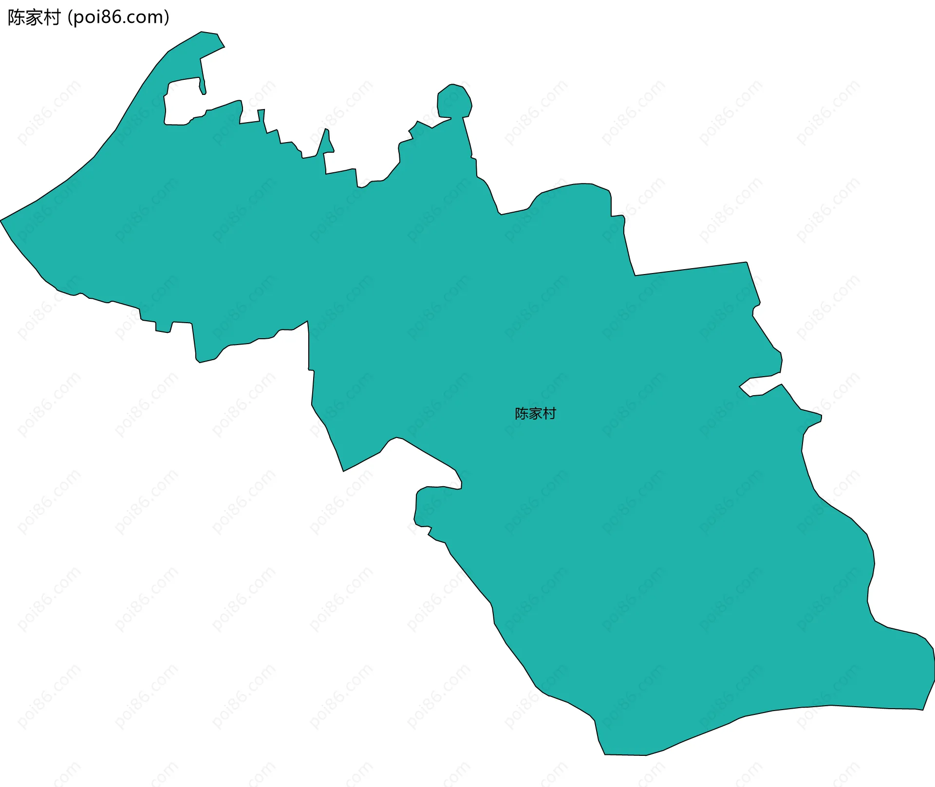 陈家村边界地图