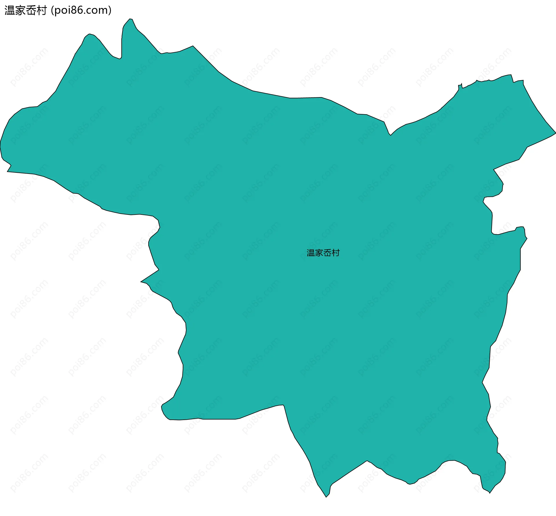 温家岙村边界地图