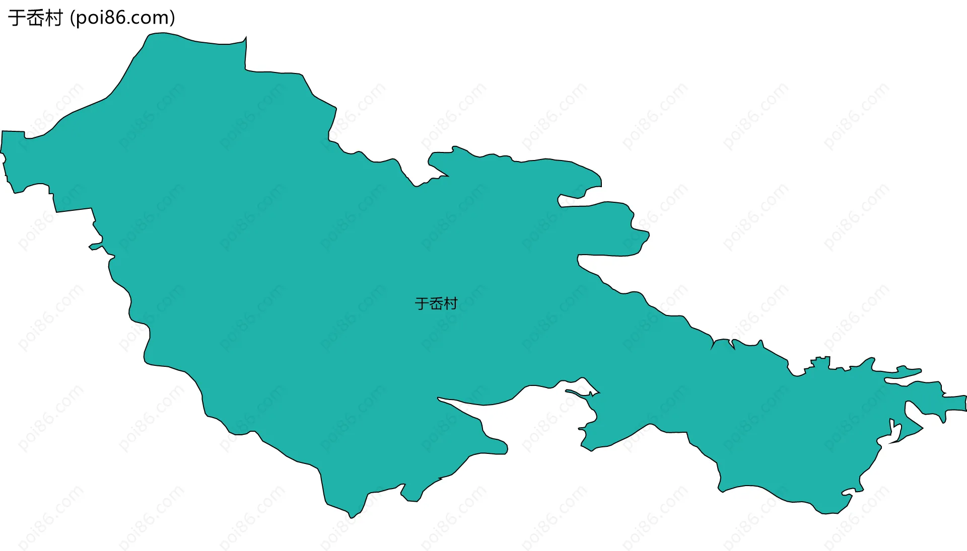 于岙村边界地图