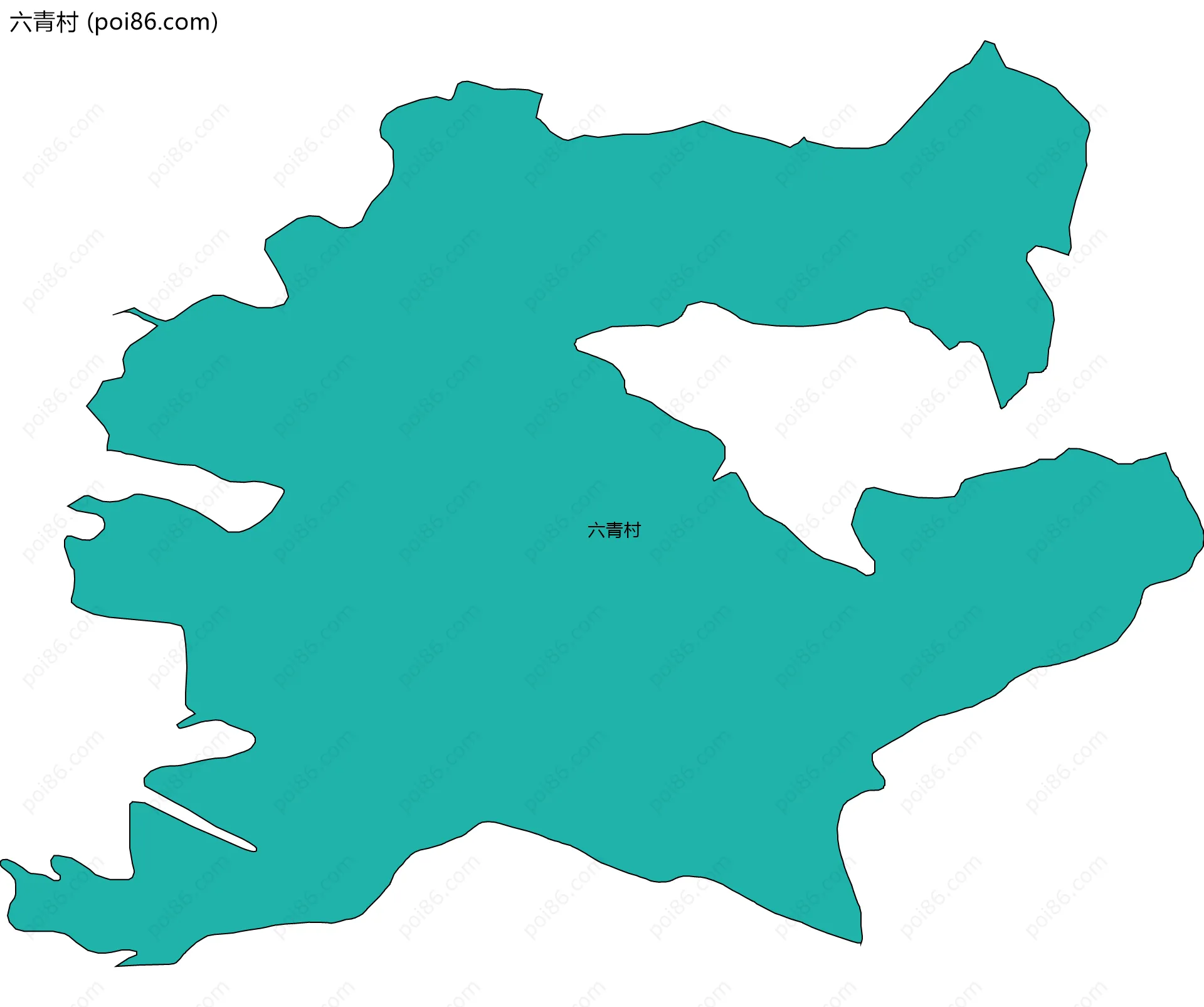 六青村边界地图