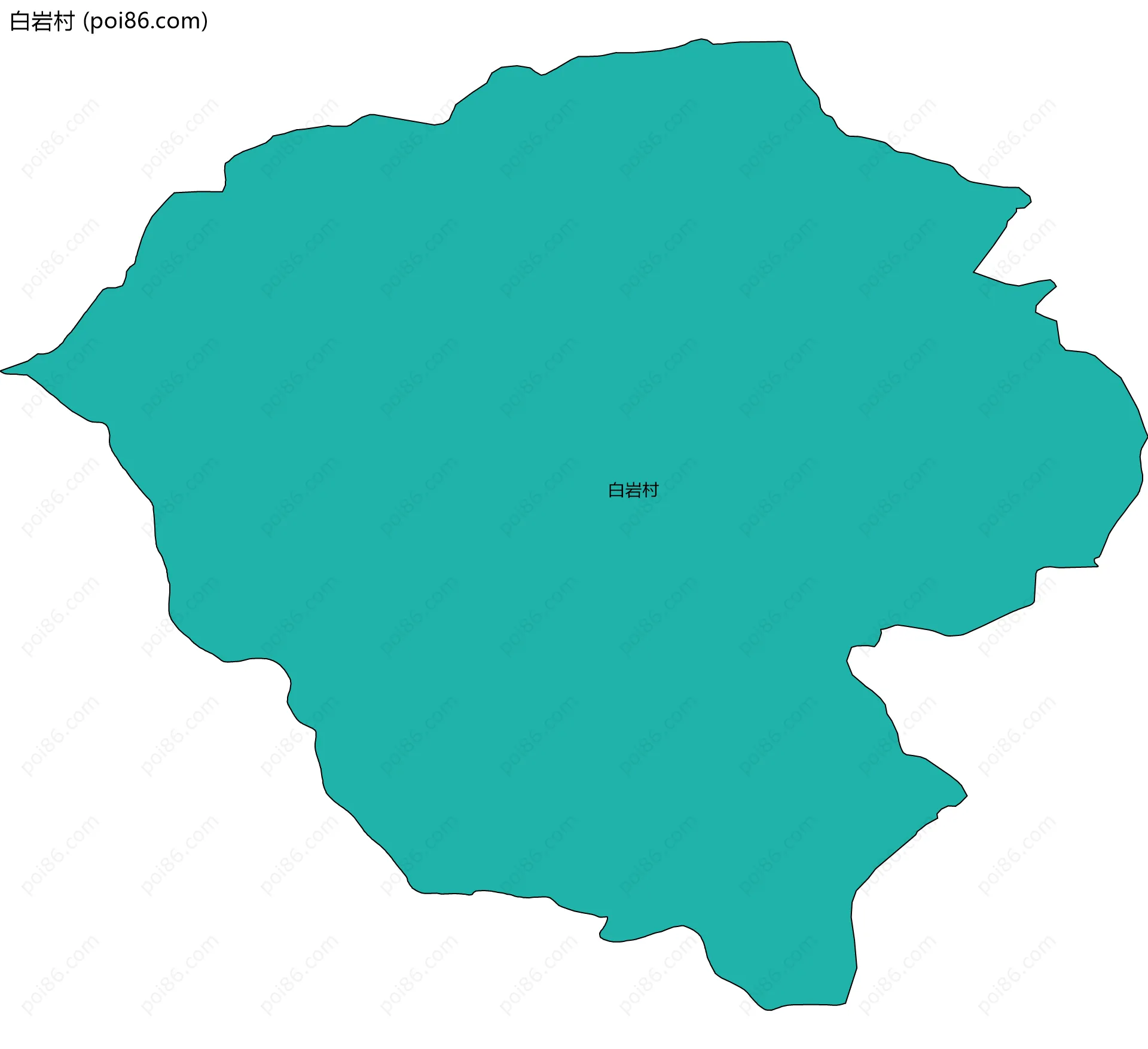 白岩村边界地图