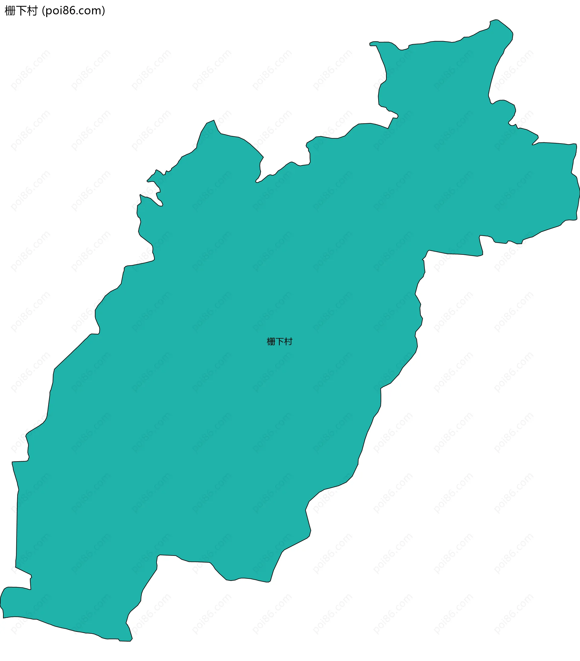 栅下村边界地图