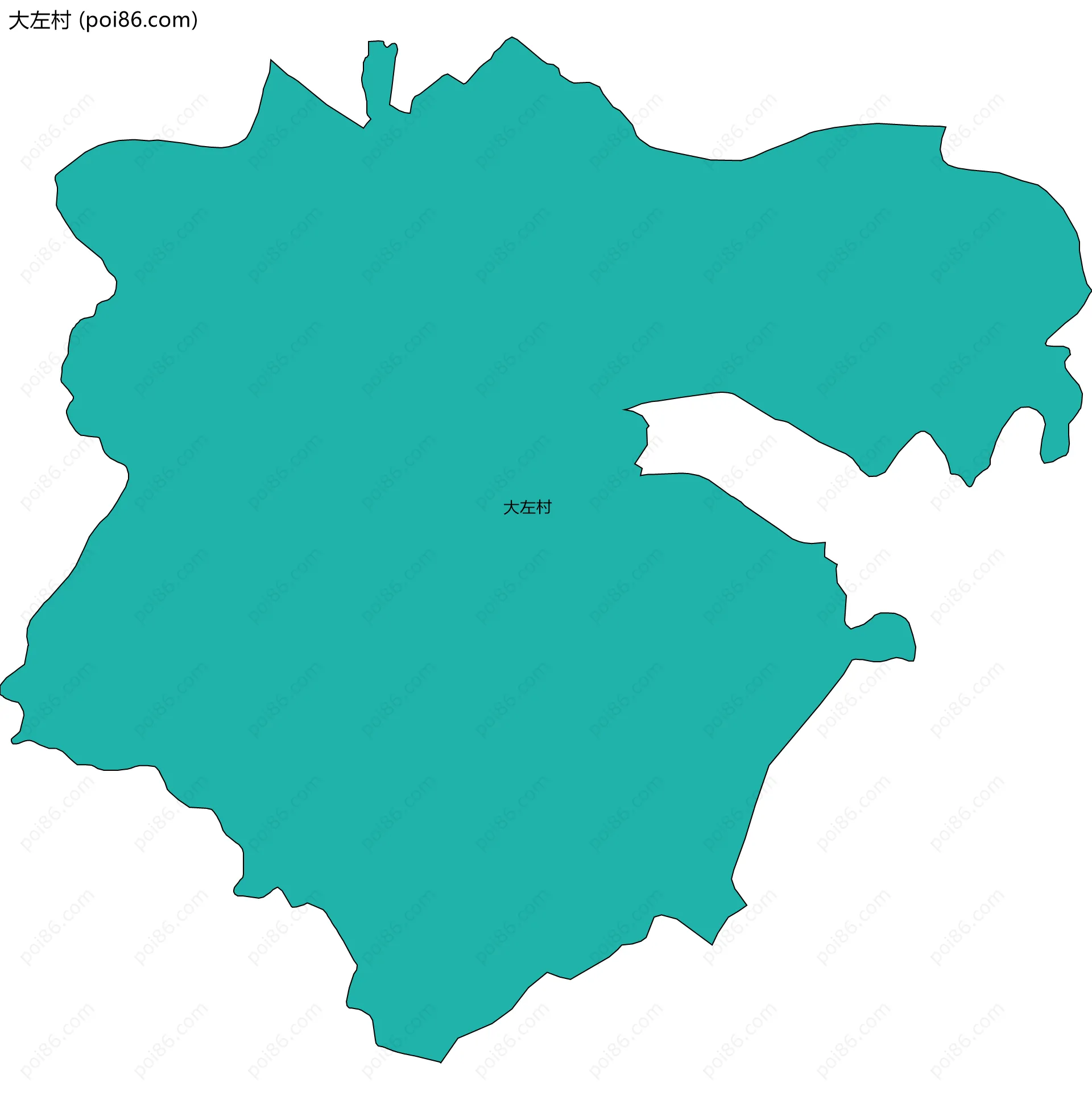 大左村边界地图