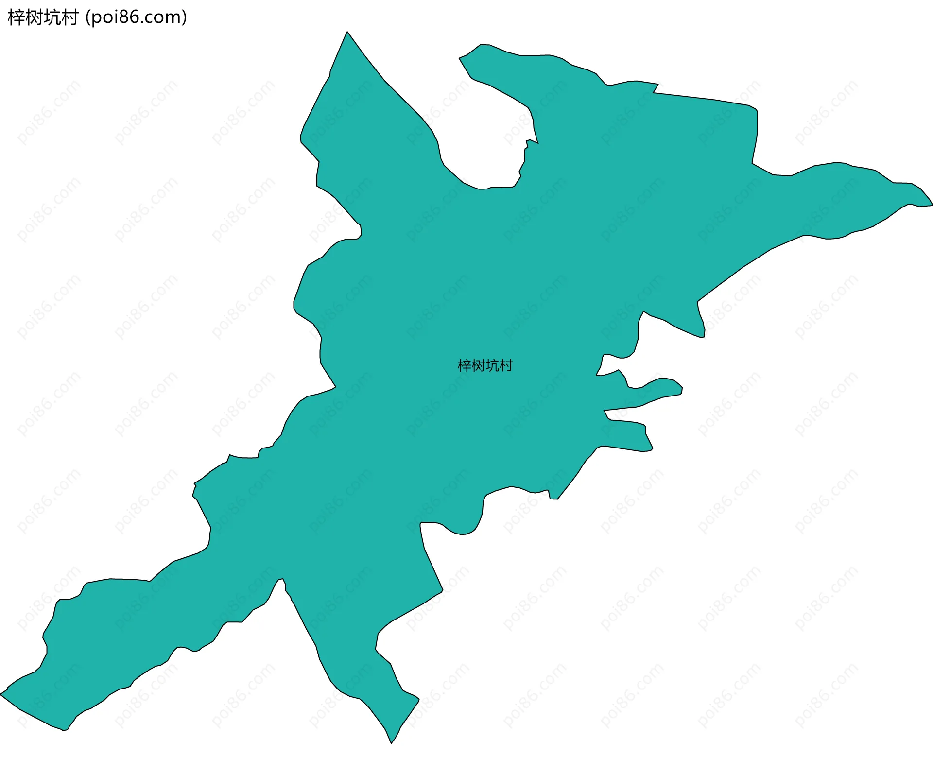 梓树坑村边界地图