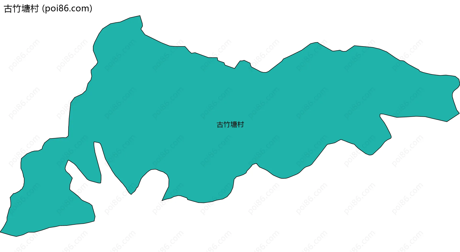 古竹塘村边界地图