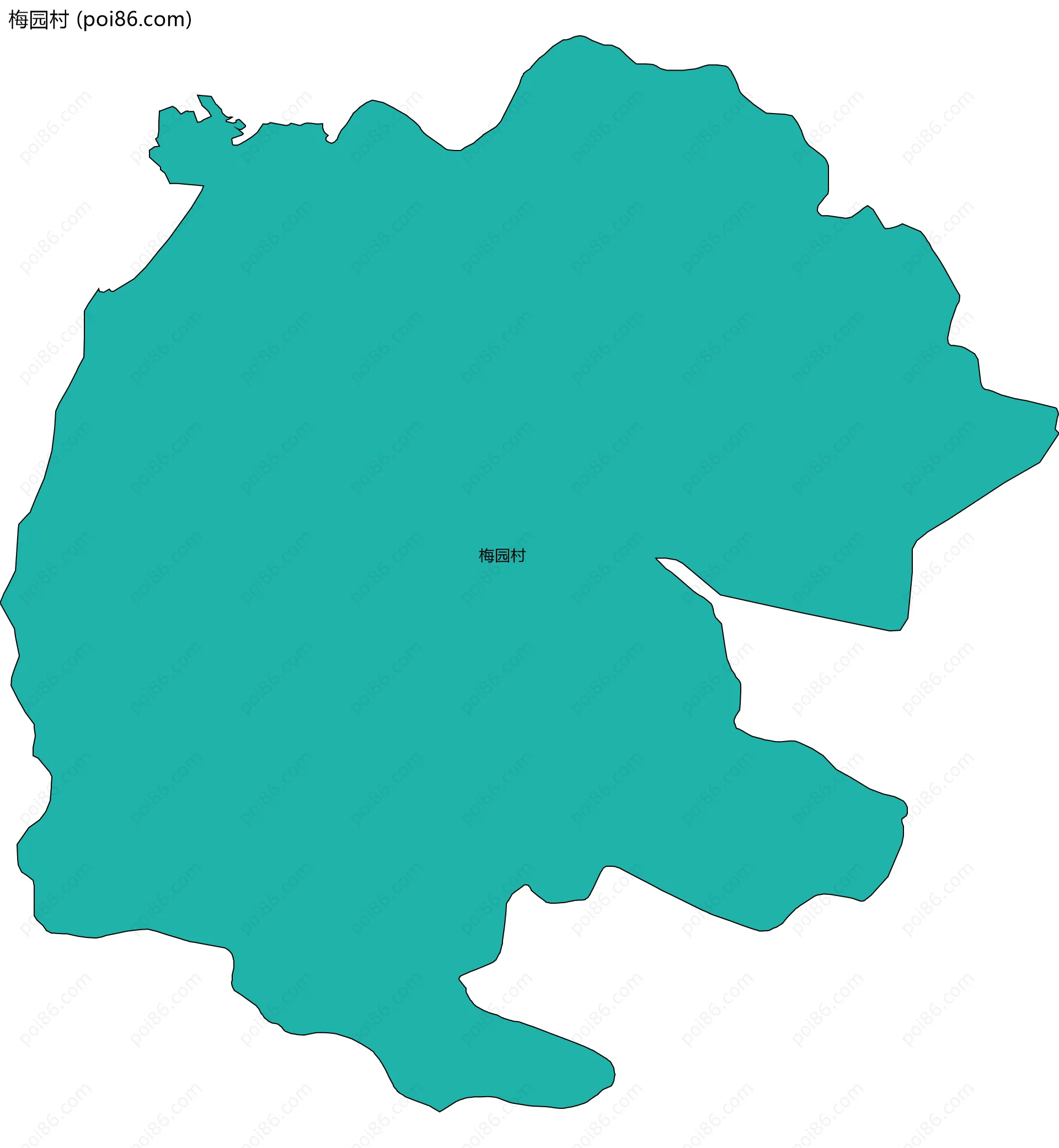 梅园村边界地图