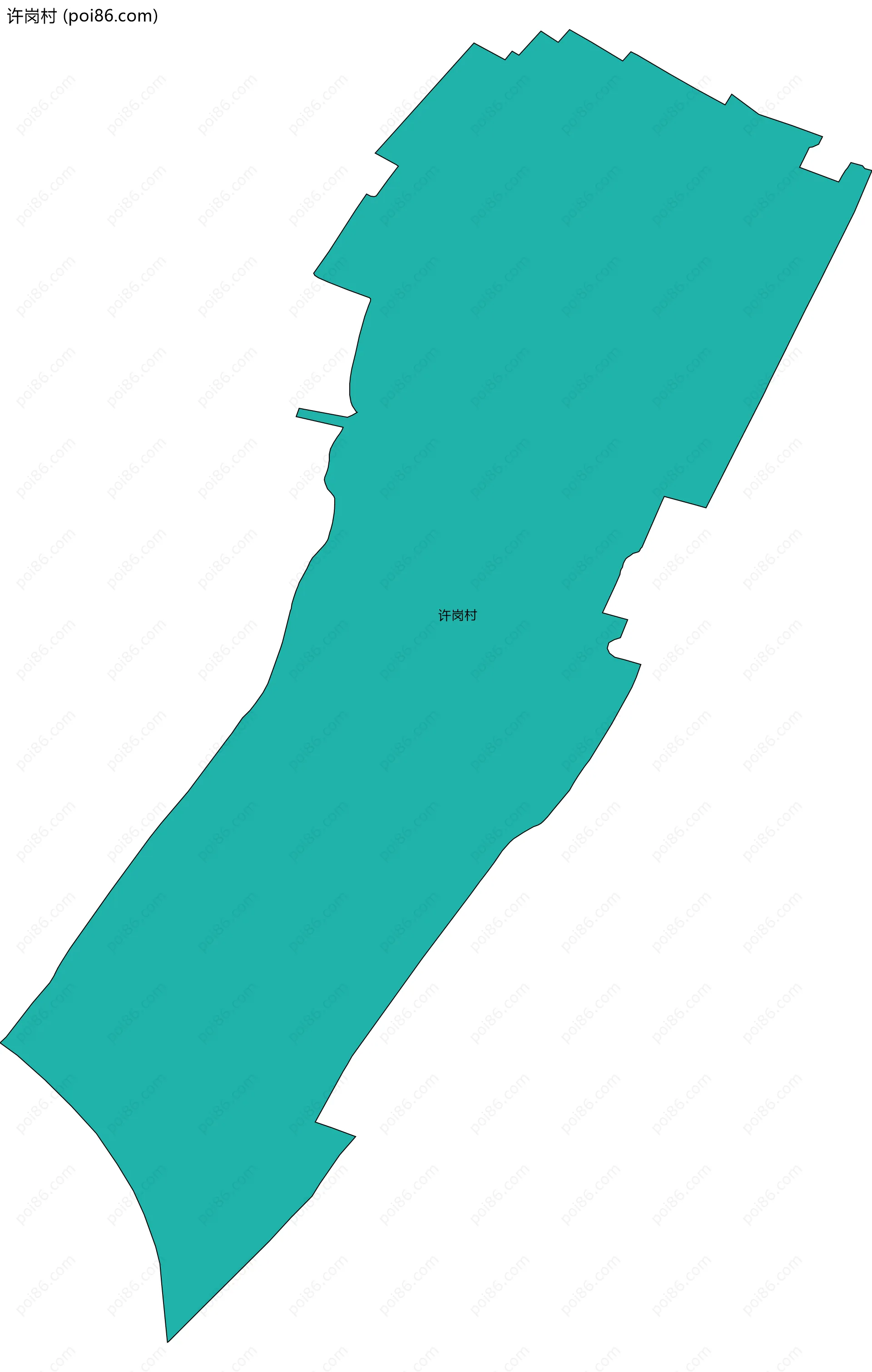 许岗村边界地图