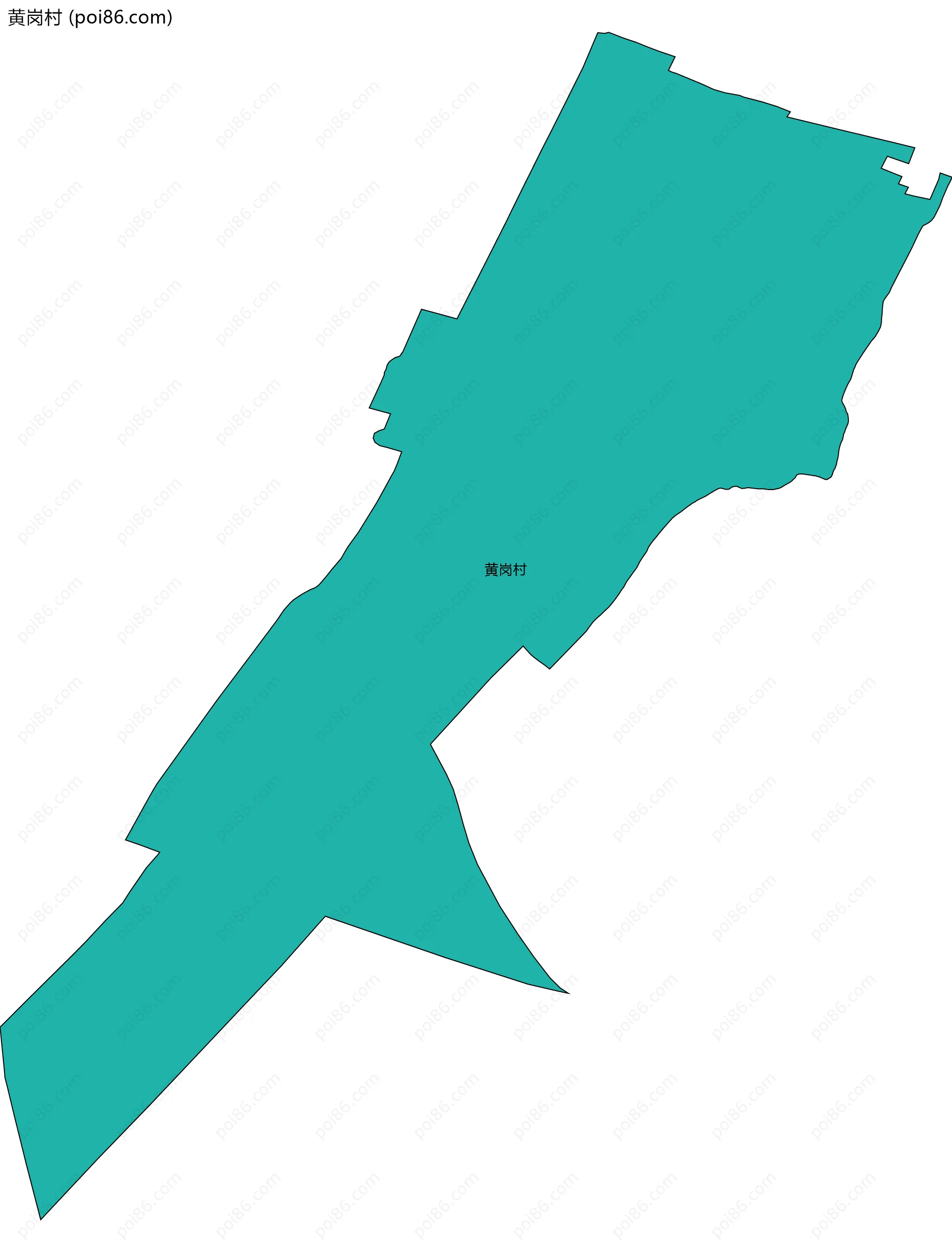 黄岗村边界地图