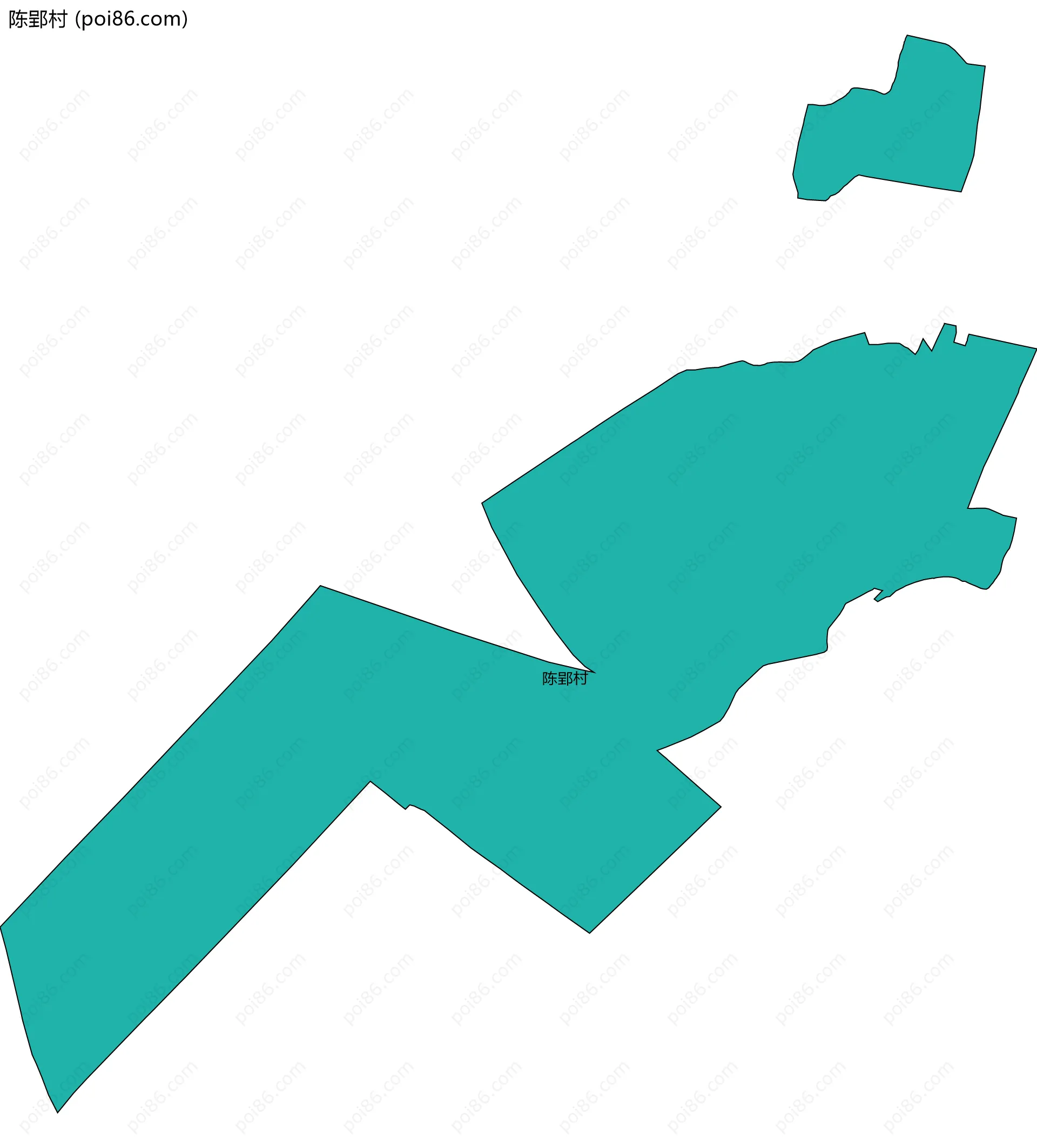 陈郢村边界地图