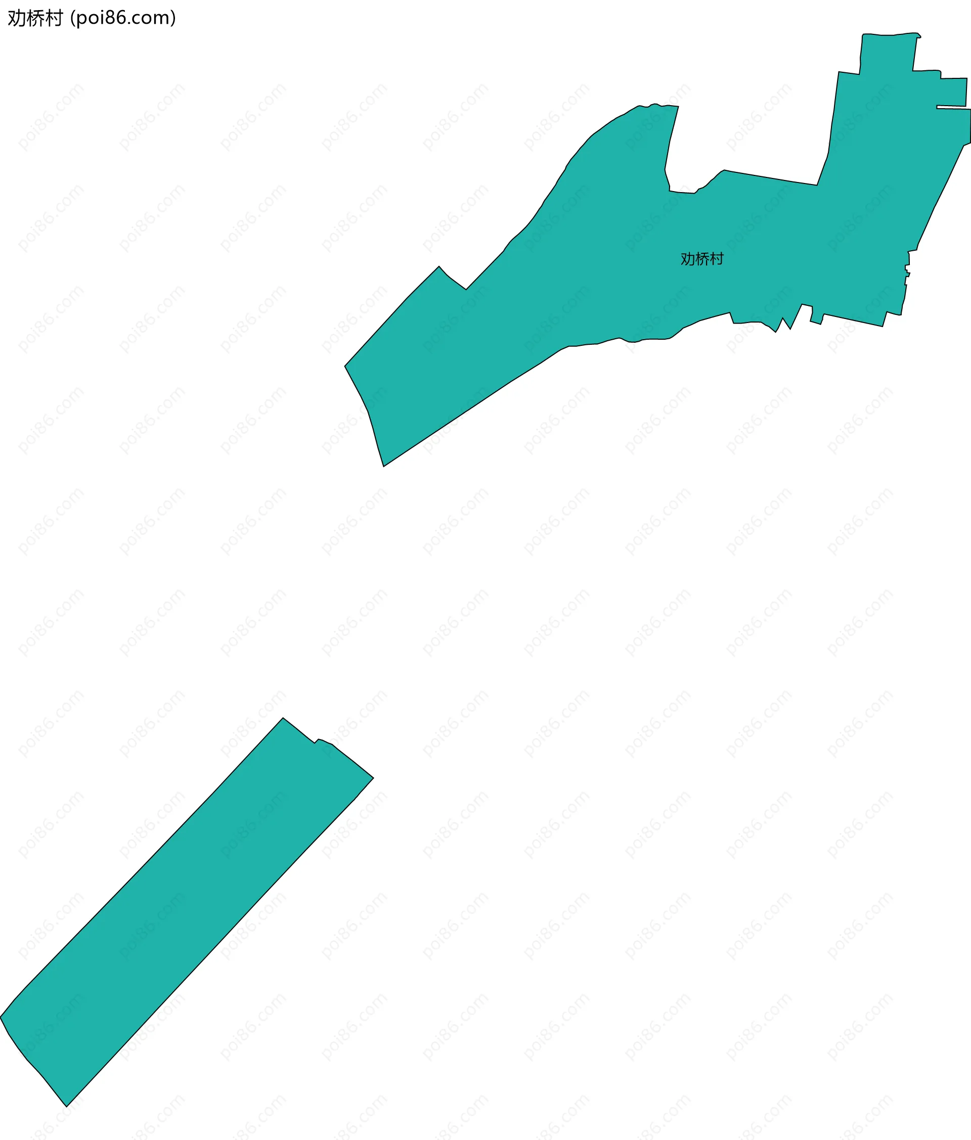 劝桥村边界地图